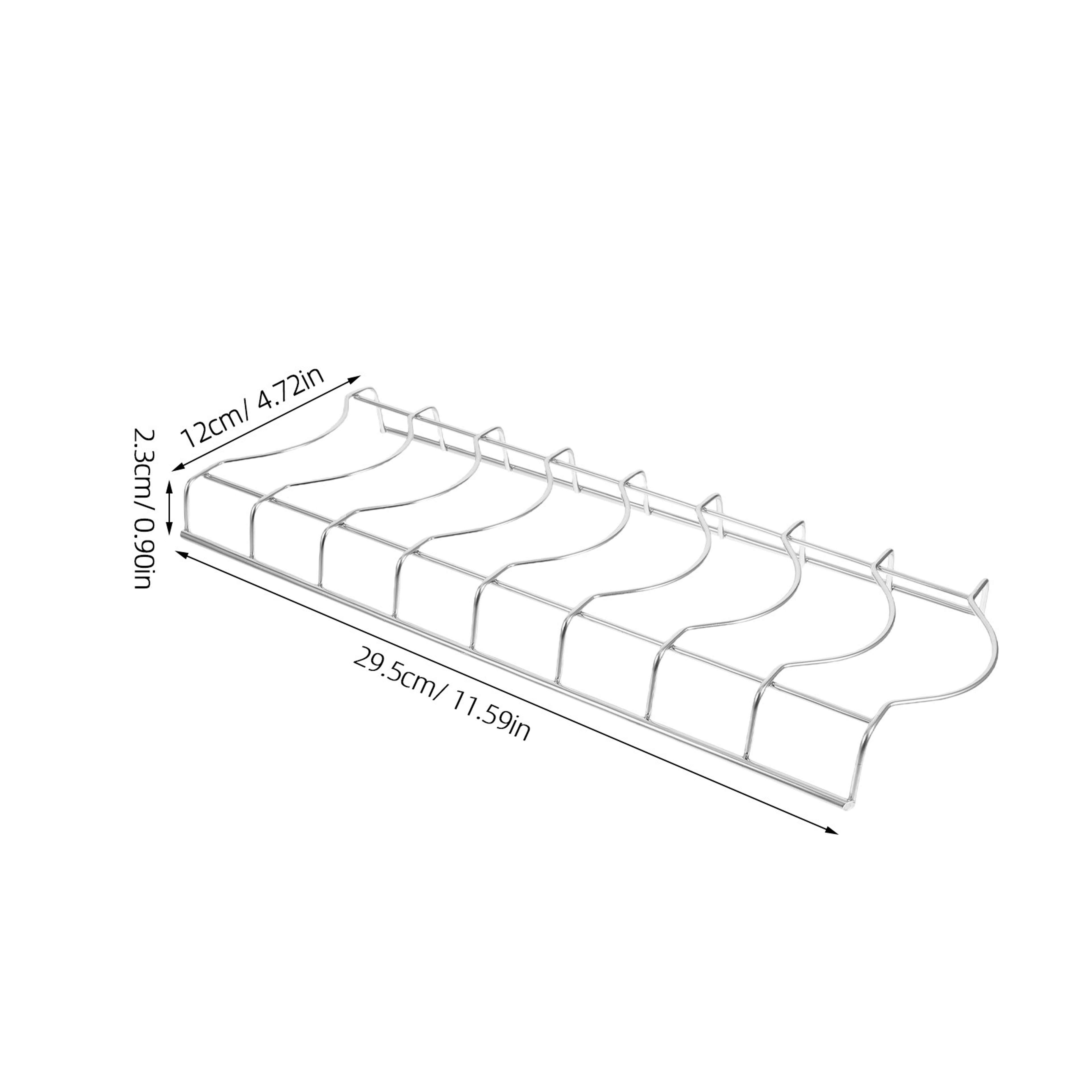 Compact Stainless Steel Dish Rack with 8 Sections & Bowl Holder, Kitchen Drying Rack with Drain Holes – view 2
