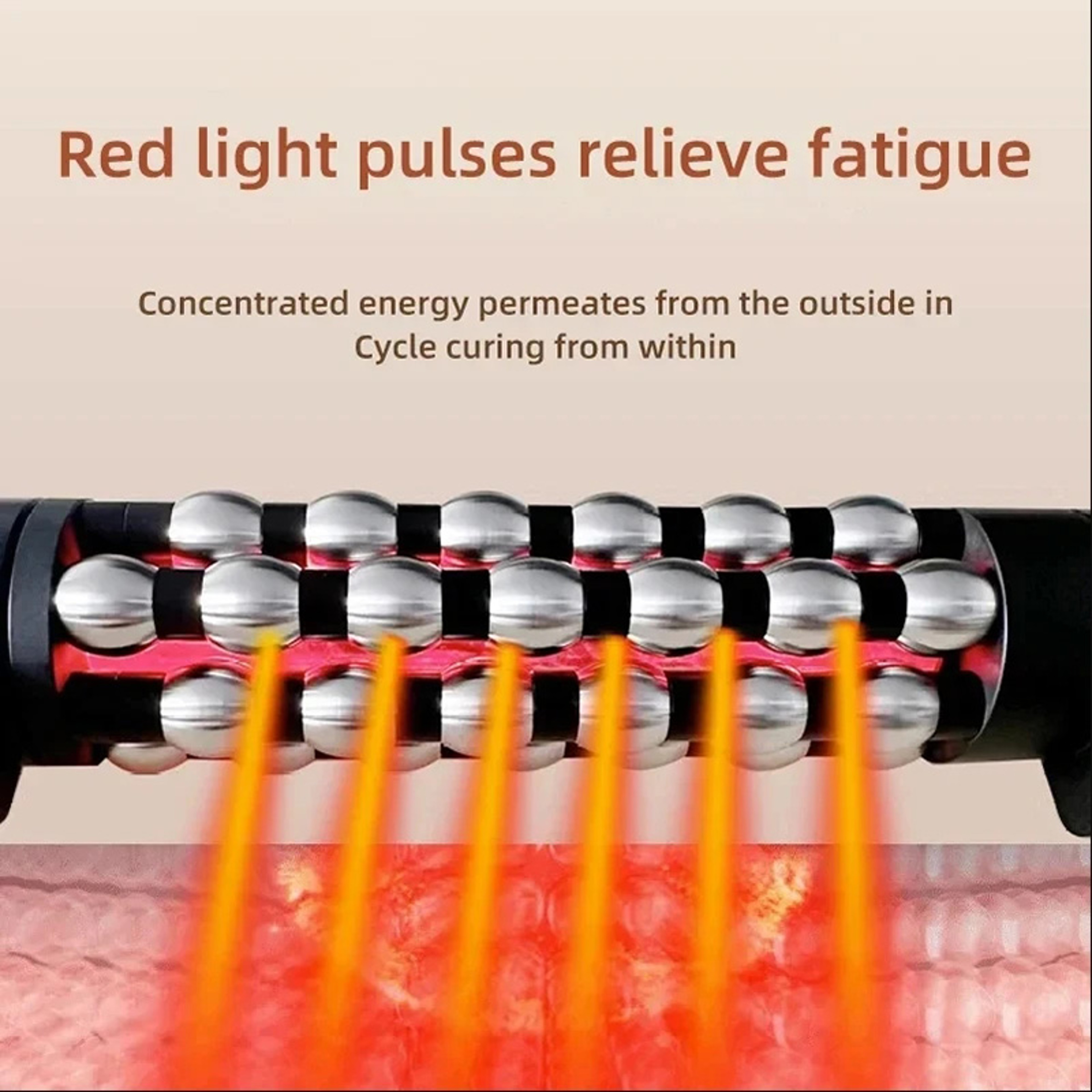 Red Light Heated Massage Device Full Body Relaxation  AntiCellulite Roller 3