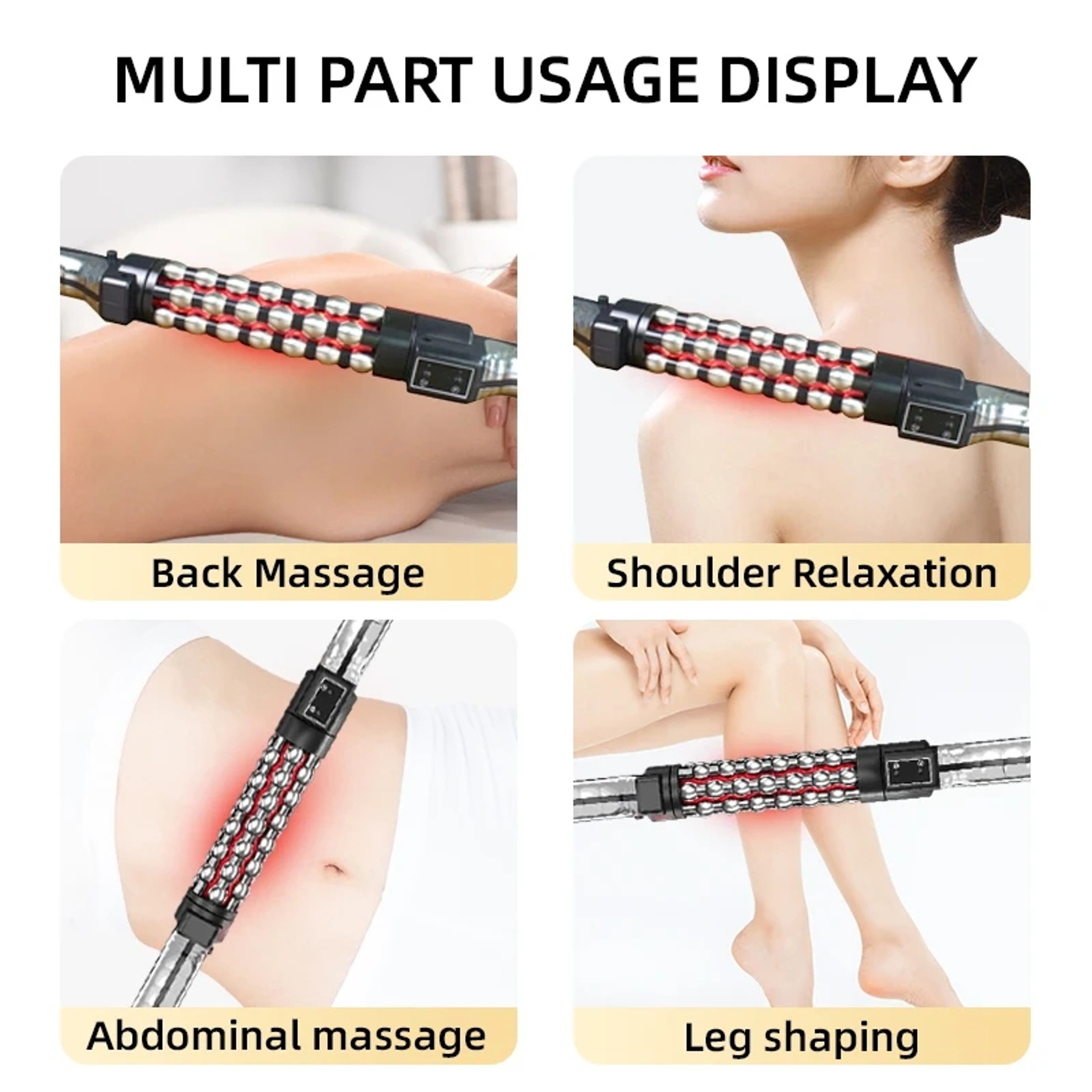 Red Light Heated Massage Device Full Body Relaxation  AntiCellulite Roller 5