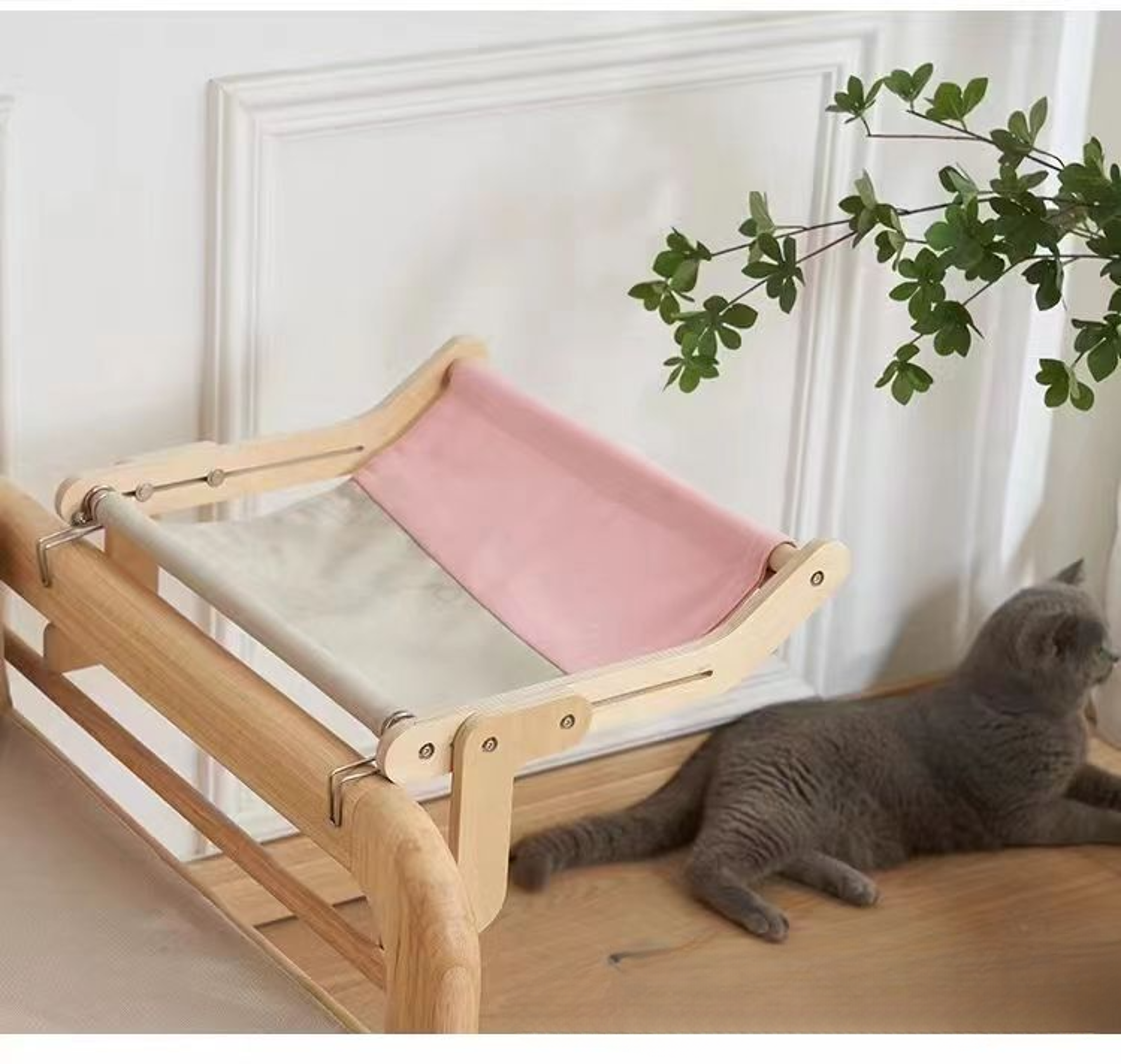 Portable Cat Suspension Hammock Comfortable Detachable Sunroom Seat  Climbing Frame EasytoWash Pet  8