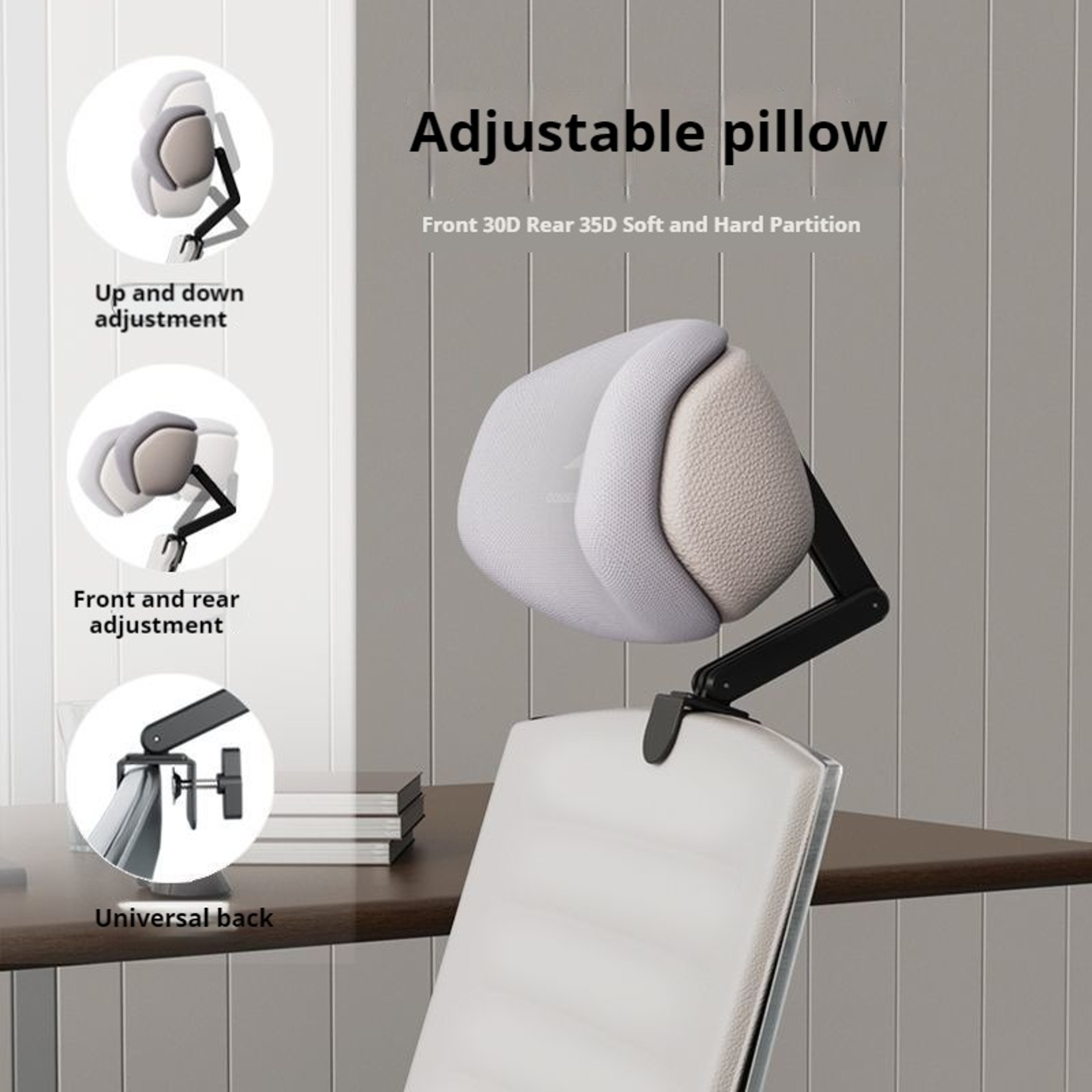 Universal Ergonomic Office Chair Headrest Pillow Adjustable Support Cushion For Comfort At Work Hom 7