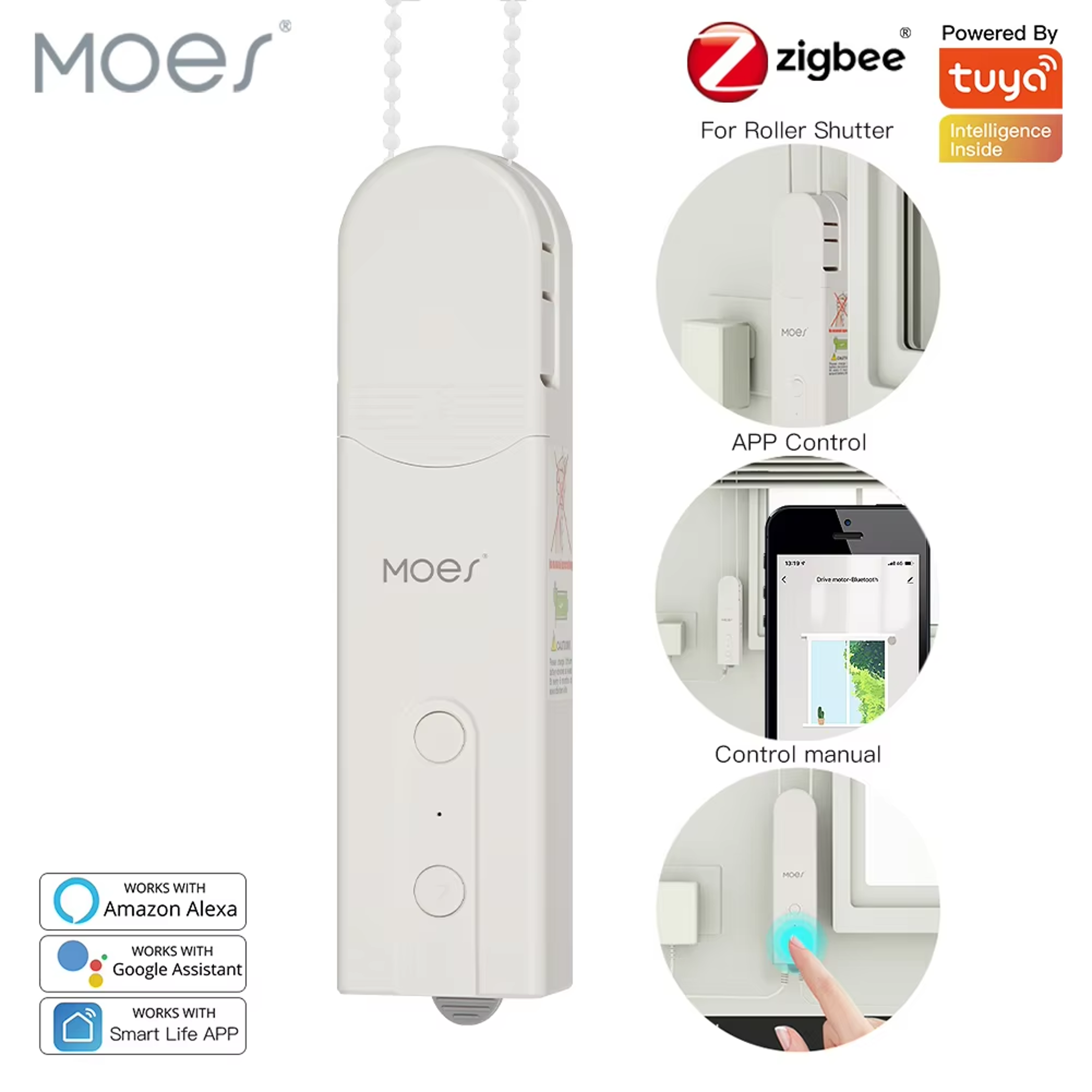 Smart Roller Blind Motor With Tuya App Control For Motorized Roller Blinds Compatible With Alexa An 0