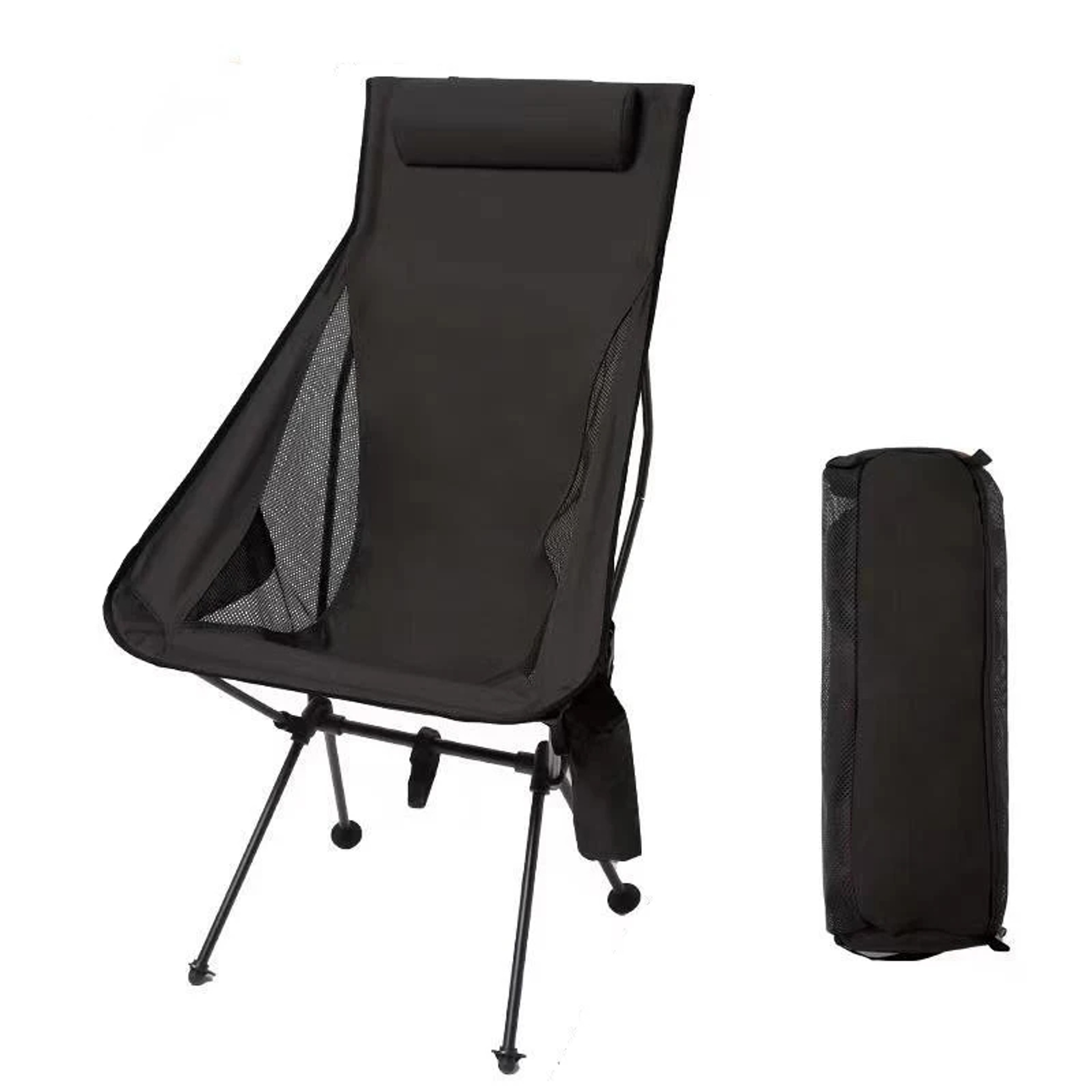 Portable Folding Camping Chair With Headrest Lightweight Outdoor Folding Chair For Fishing  Camping 6