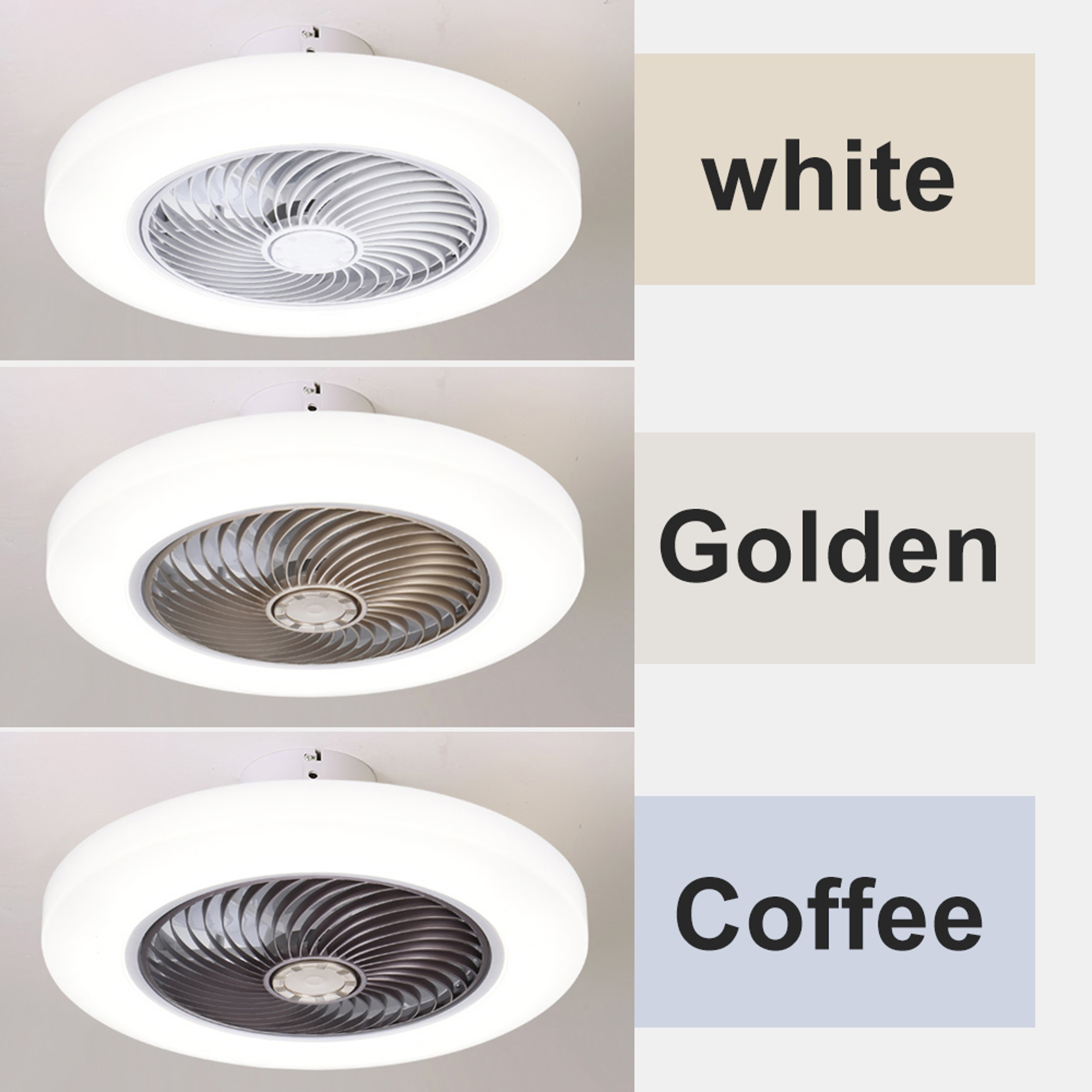 Smart Ceiling Fan With Lights Remote Control Invisible Blades Silent Ventilator Lamp For Bedroom 2