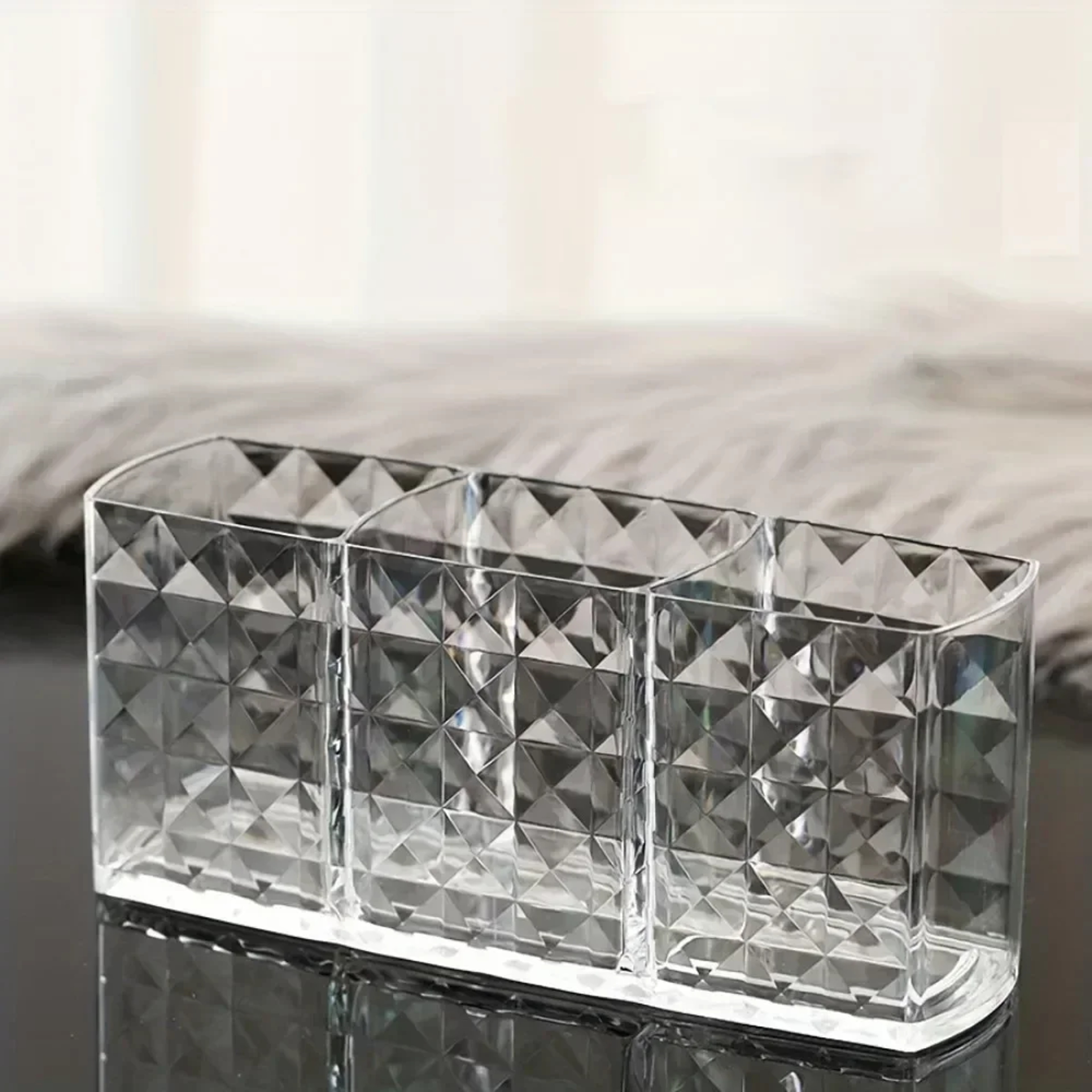 Clear Acrylic Makeup Organizer with Makeup Brush Holder and Lipstick Storage Vanity Display Box – view 7