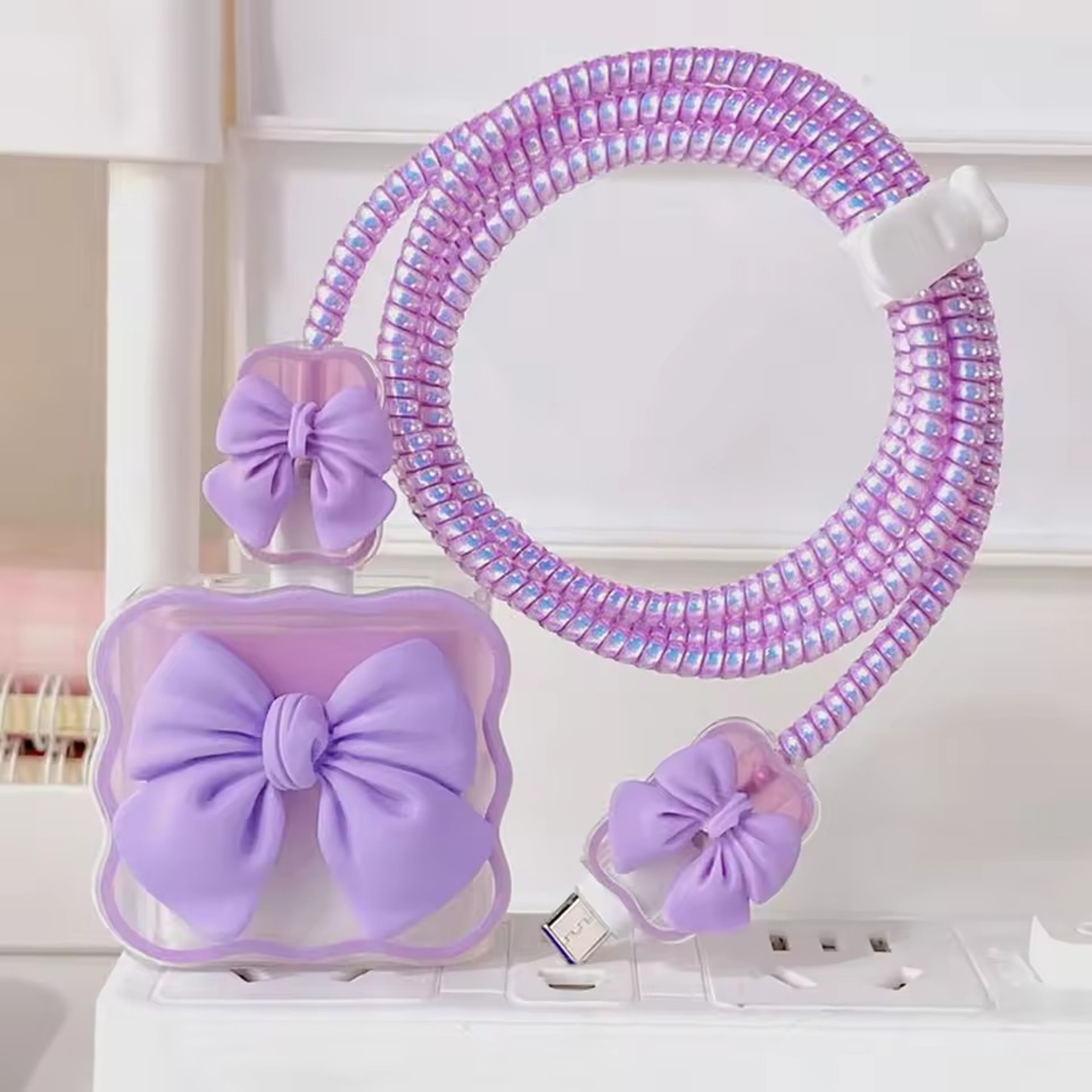 IPhone Charger Protector  Cable Organizer Cord Winder Kit 7