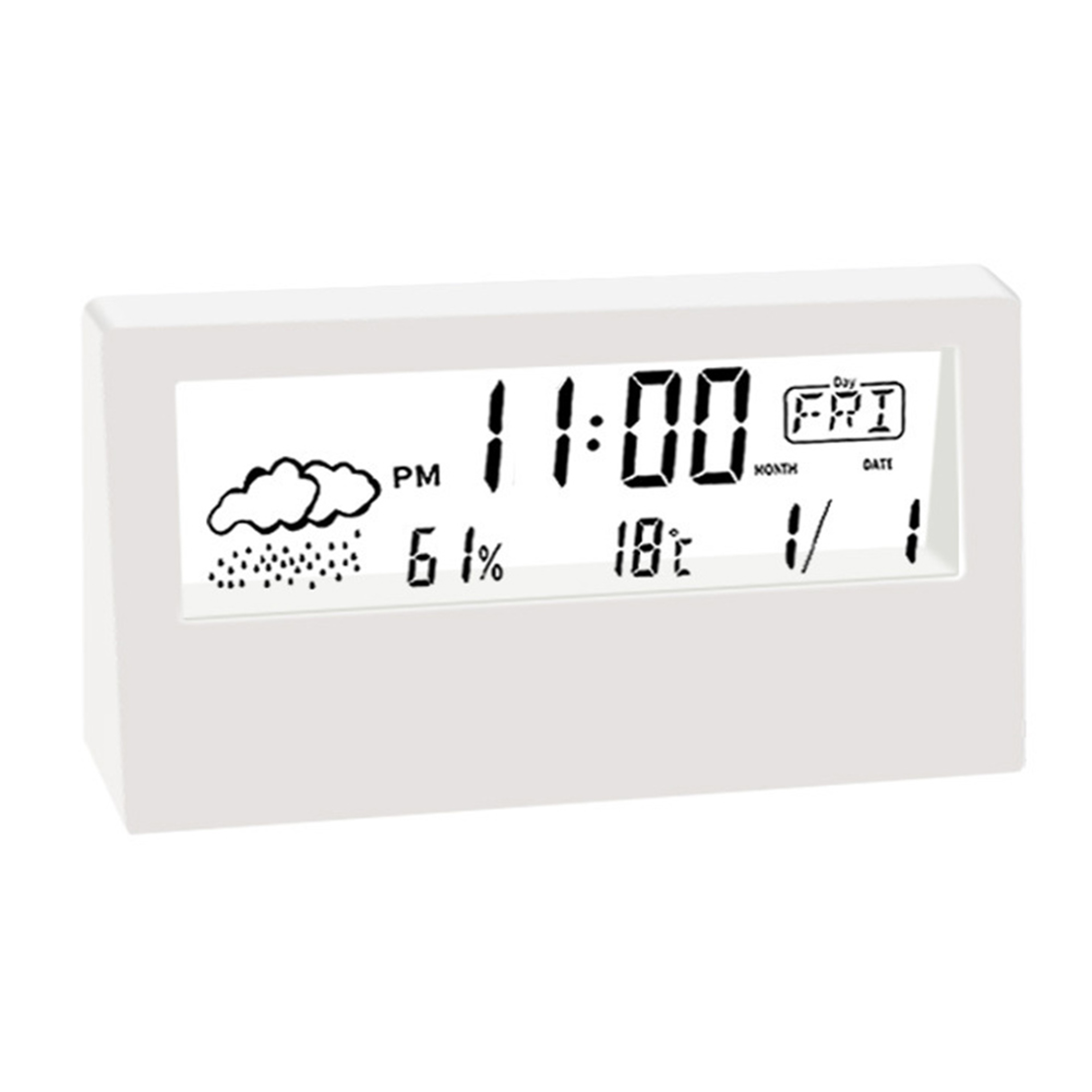 Smart Thermo-Hygrometer Clock with Weather Display & Alarm for Home – view 8