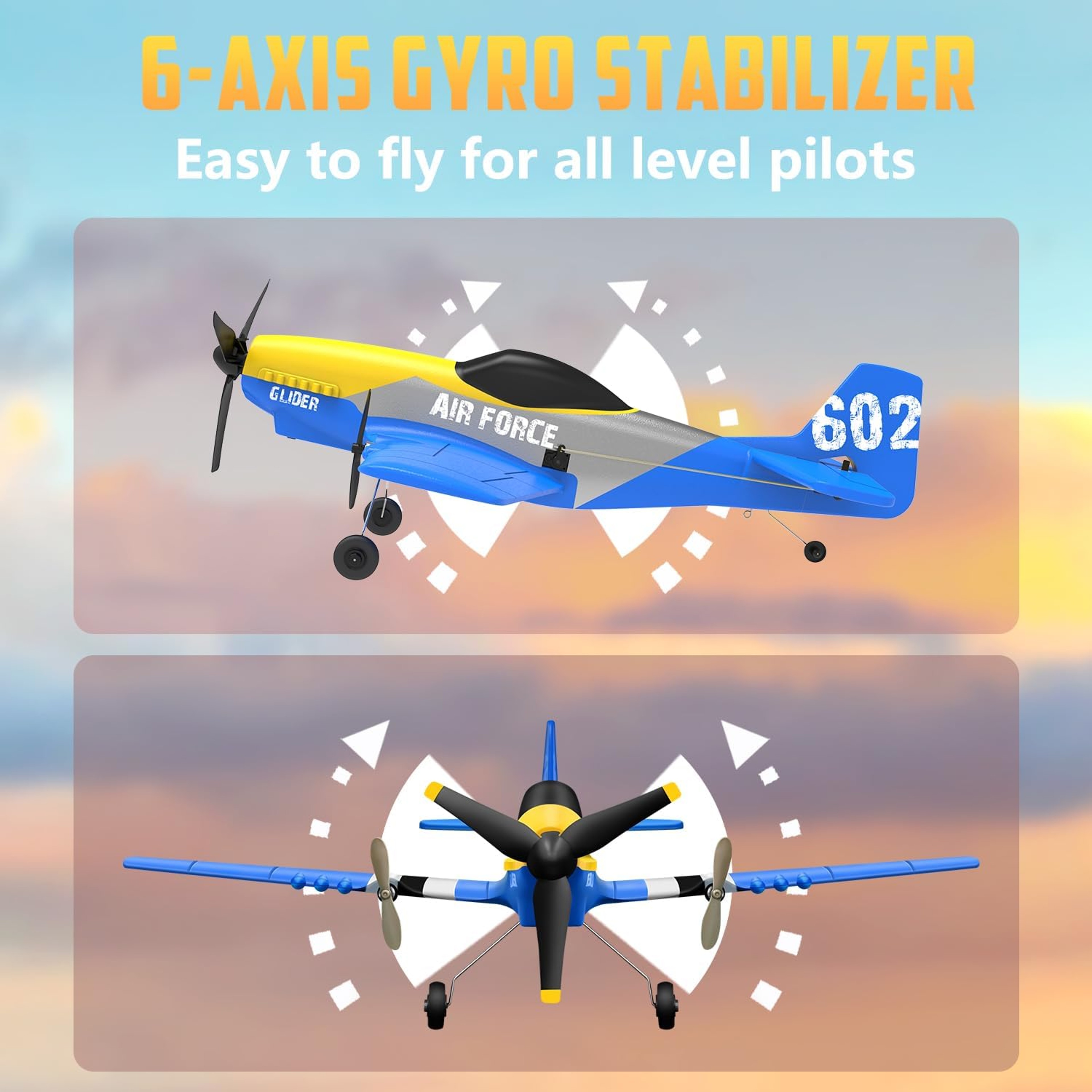 RC Plane 24G Foam Remote Control Fighter Glider Warbird Airplane Toys 3