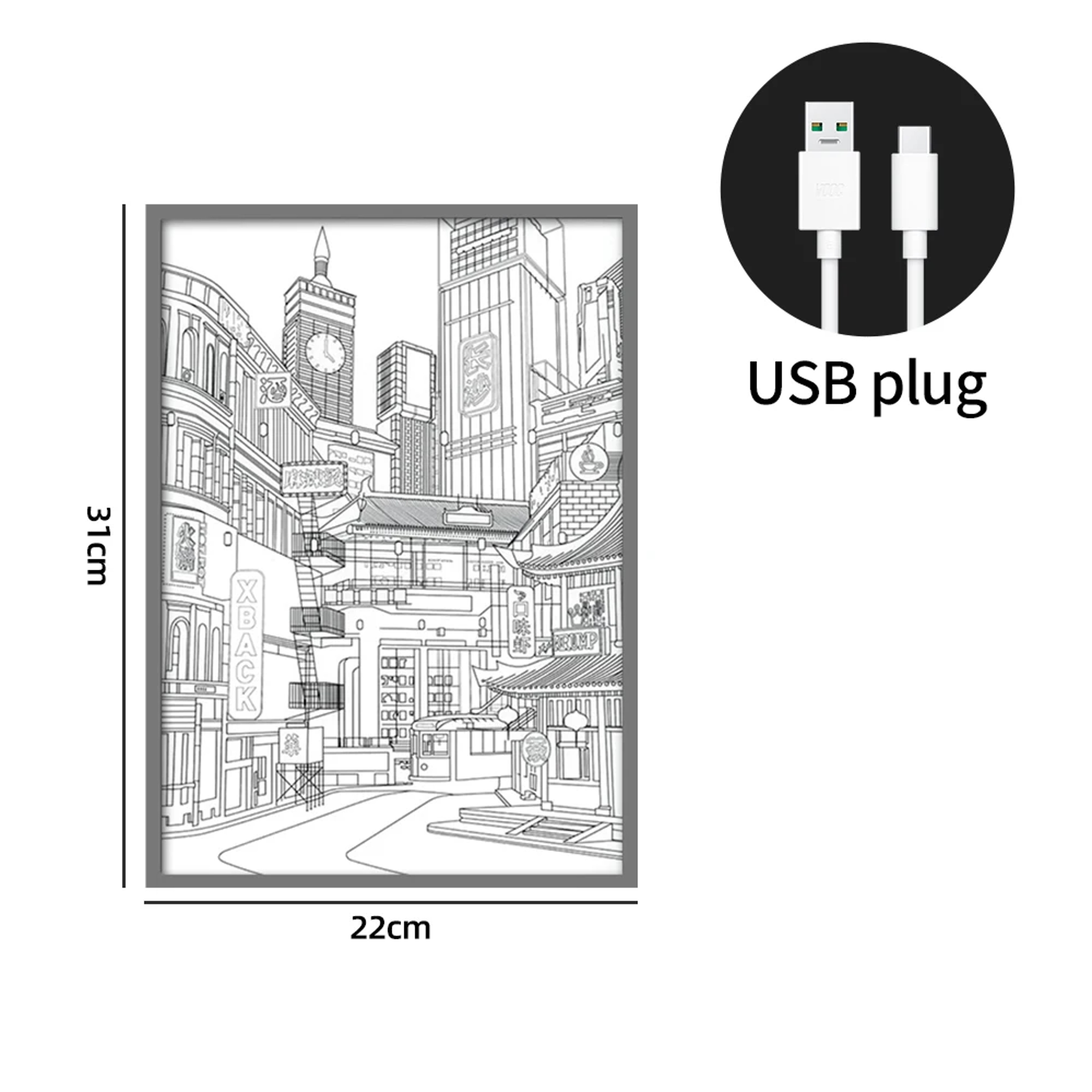 LED City Night View Lamp With USB Plug Romantic AnimeInspired Home Decoration 6