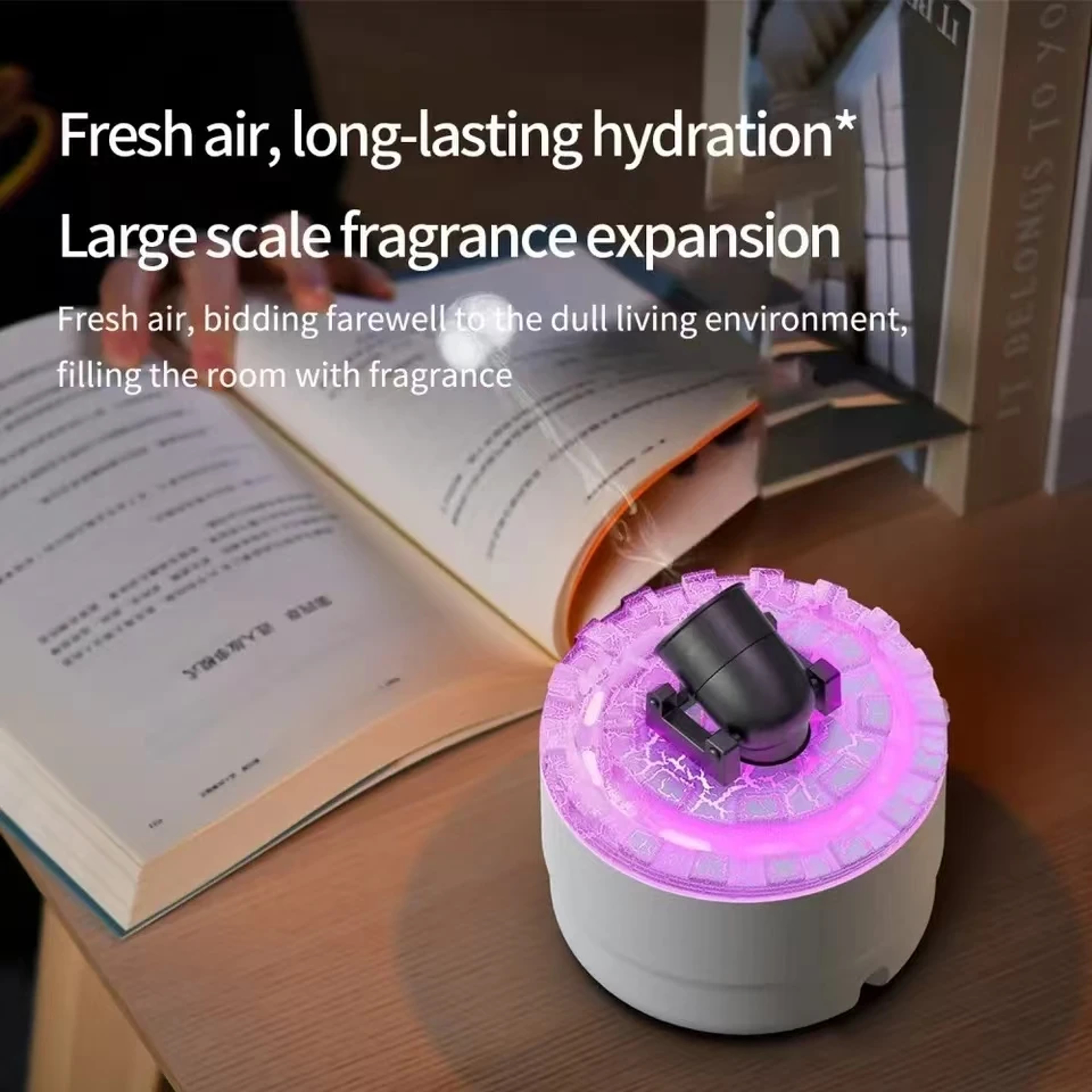 Cannon Jellyfish Essential Oil Diffuser With 7Color Night Light  Ultrasonic Humidifier 3