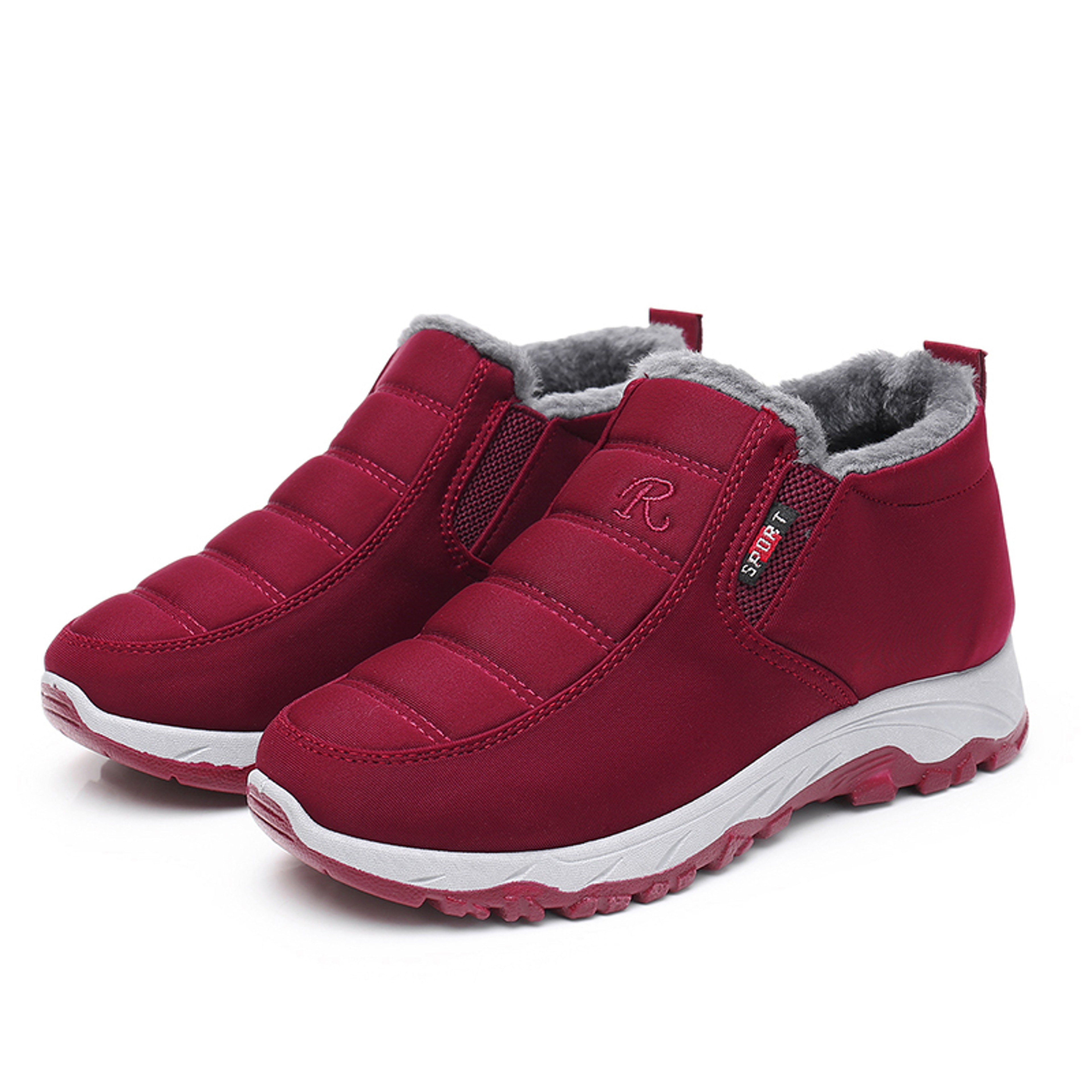 Winter Women FleeceLined Snow Boots For MiddleAged  Elderly Warm  Thickened Short Boots 3