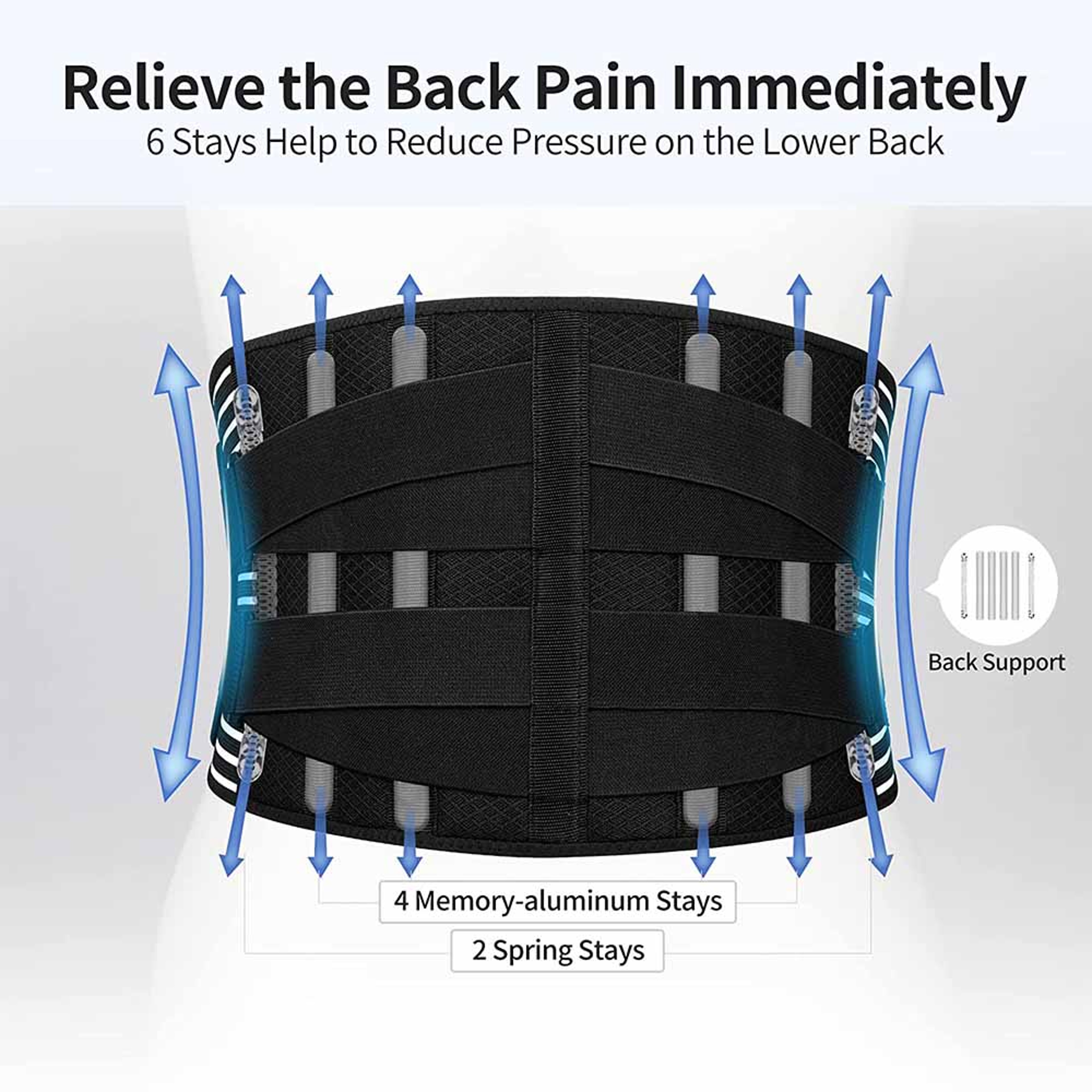 Double Pull Back Lumbar Support Belt Orthopedic Waist Trainer Brace For Men  Women Back Pain Relief