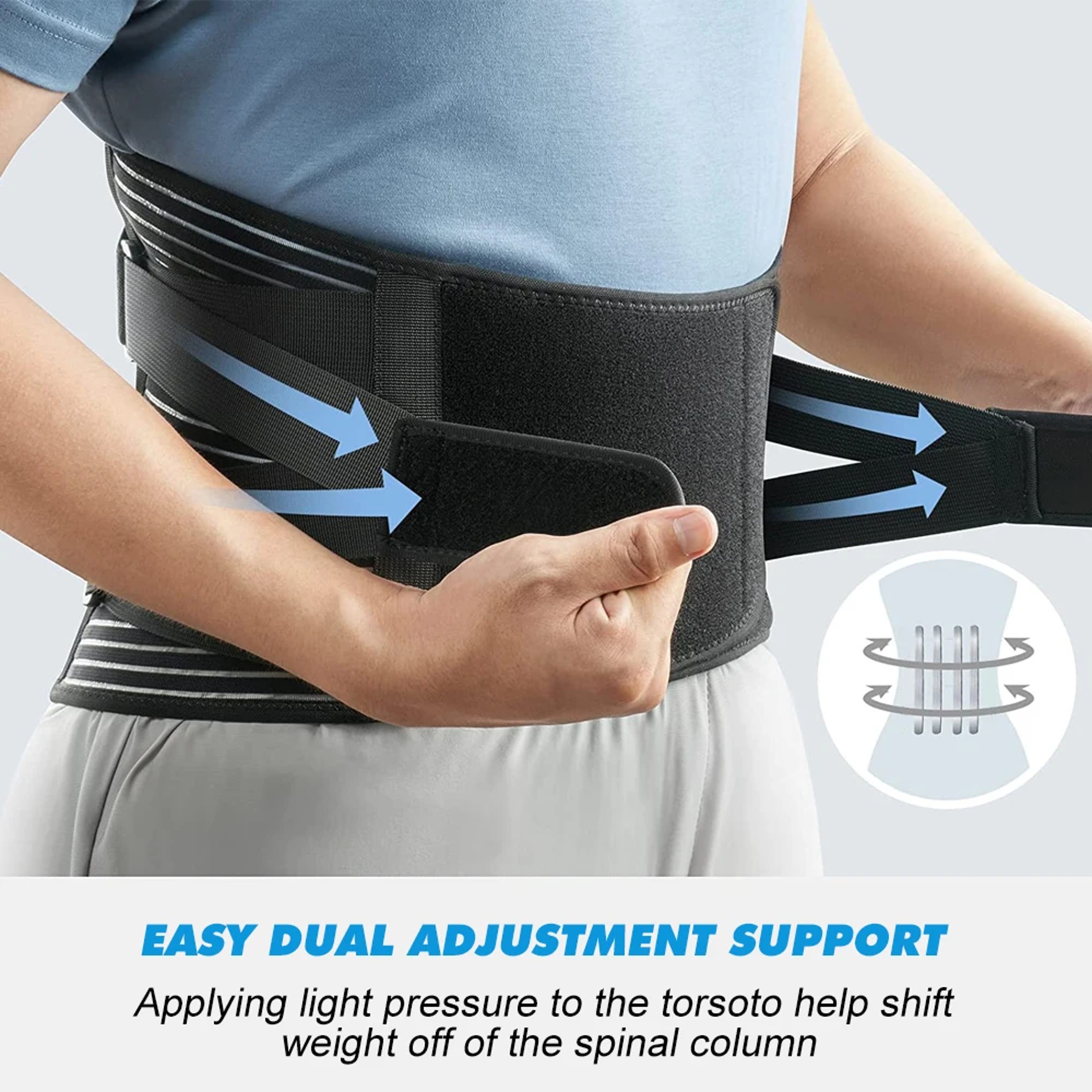 Breathable Adjustable Back Brace For Lower Back Pain Relief Lumbar Support For Herniated Disc Sciat 1