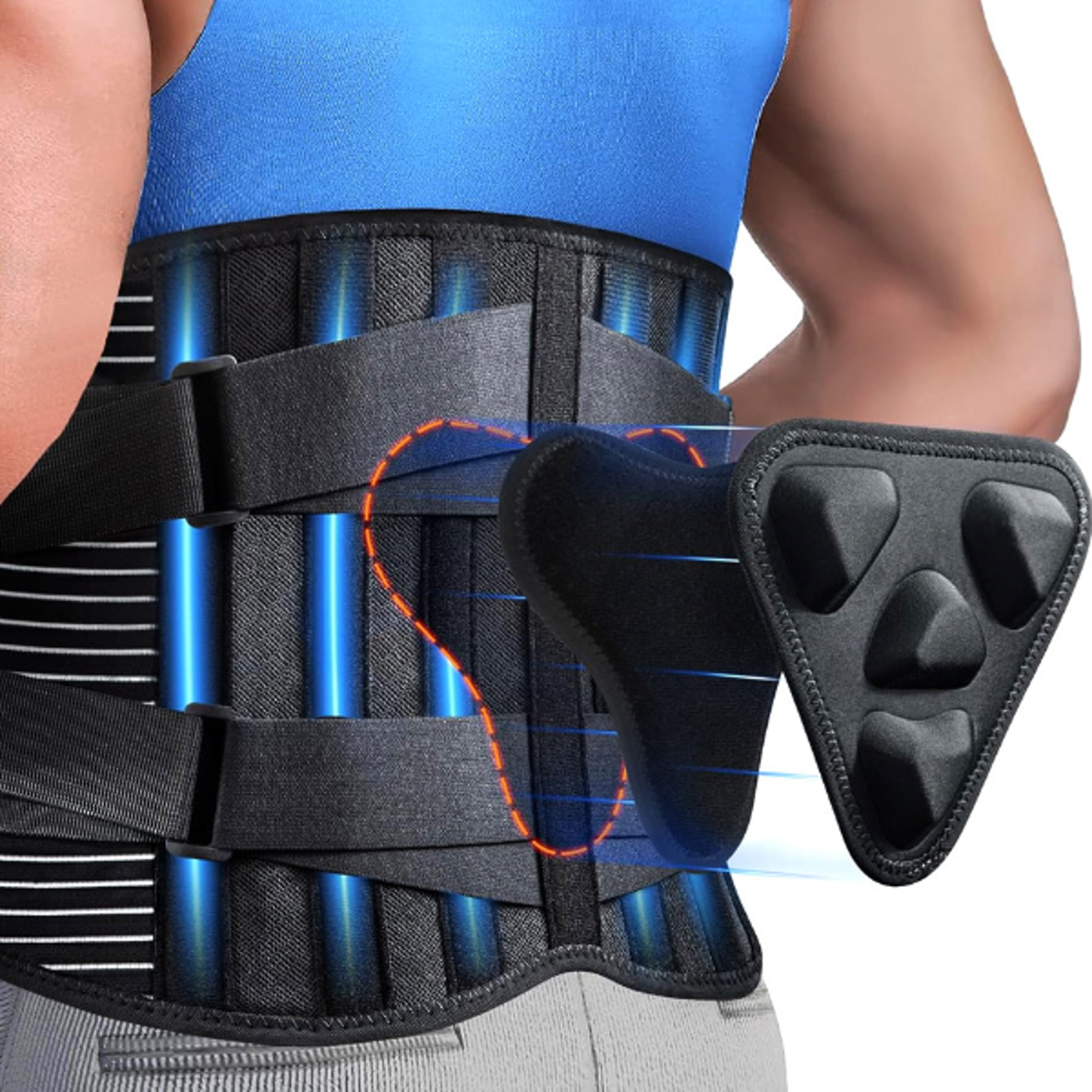 Breathable Adjustable Back Brace For Lower Back Pain Relief Lumbar Support For Herniated Disc Sciat
