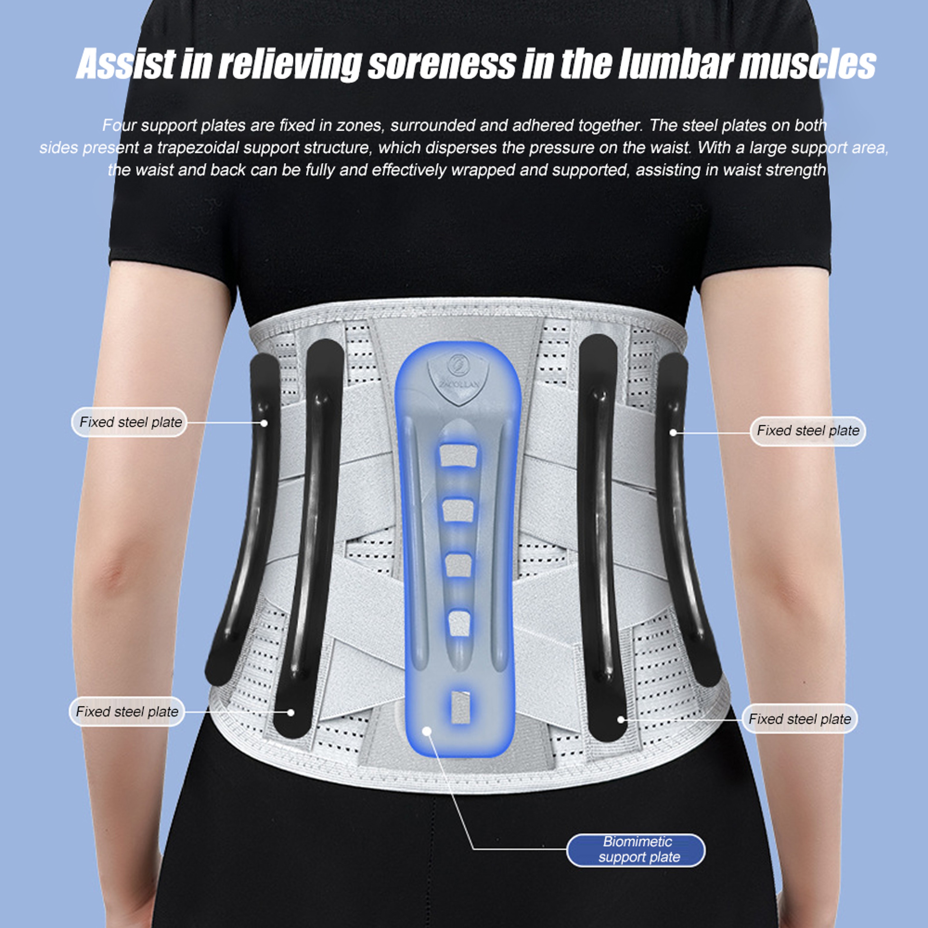 Back Brace For Lower Back Pain Relief Lumbar Support Belt With Ergonomic Design For Herniated Disc 1