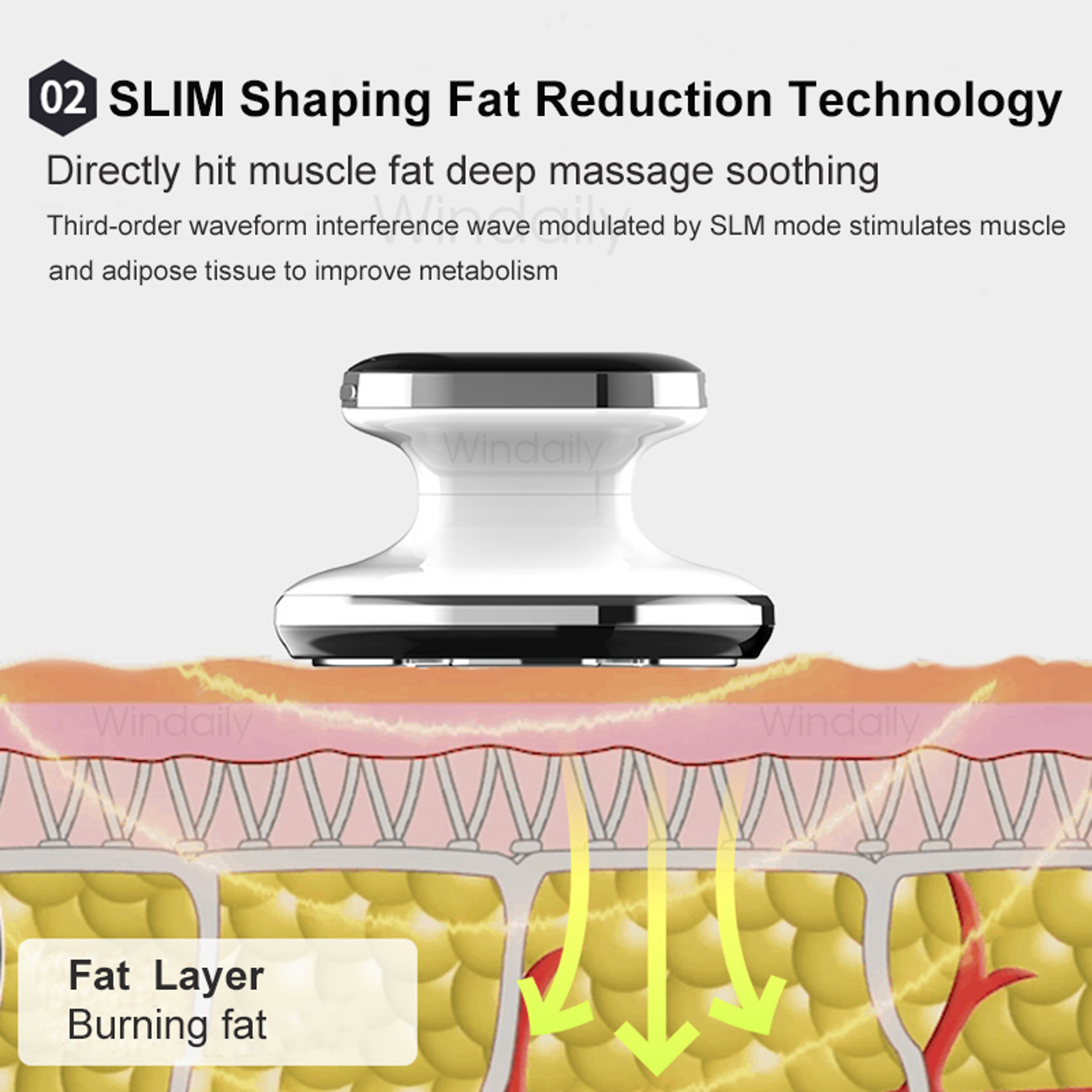 EMS  RF Body Slimming Machine Fat Burner And Cellulite Massager With LED Light Therapy For Weight L 3