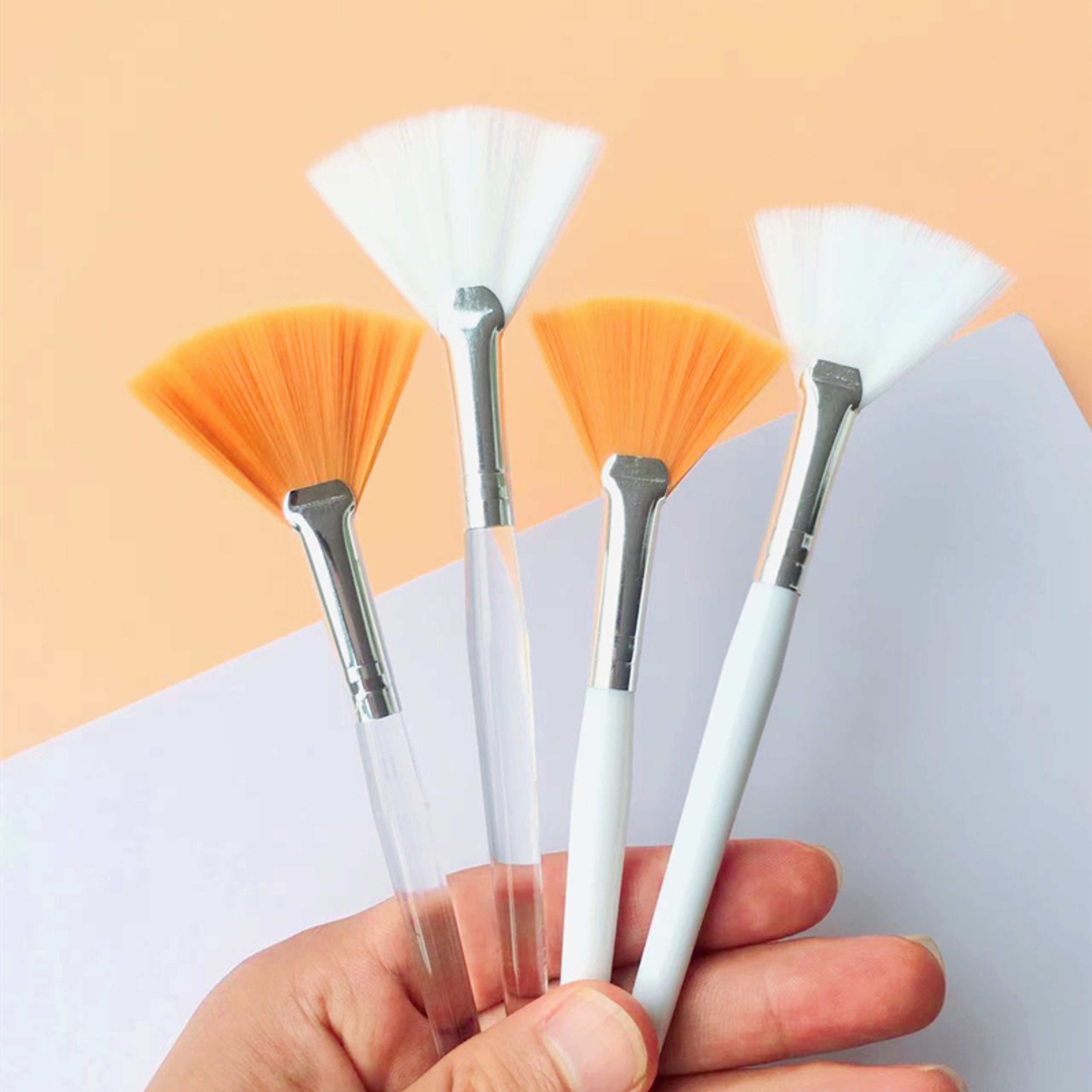 FanShaped Foundation Makeup Brush Set Multifunctional Beauty Tool For Facial Masks Essential Oils A 3