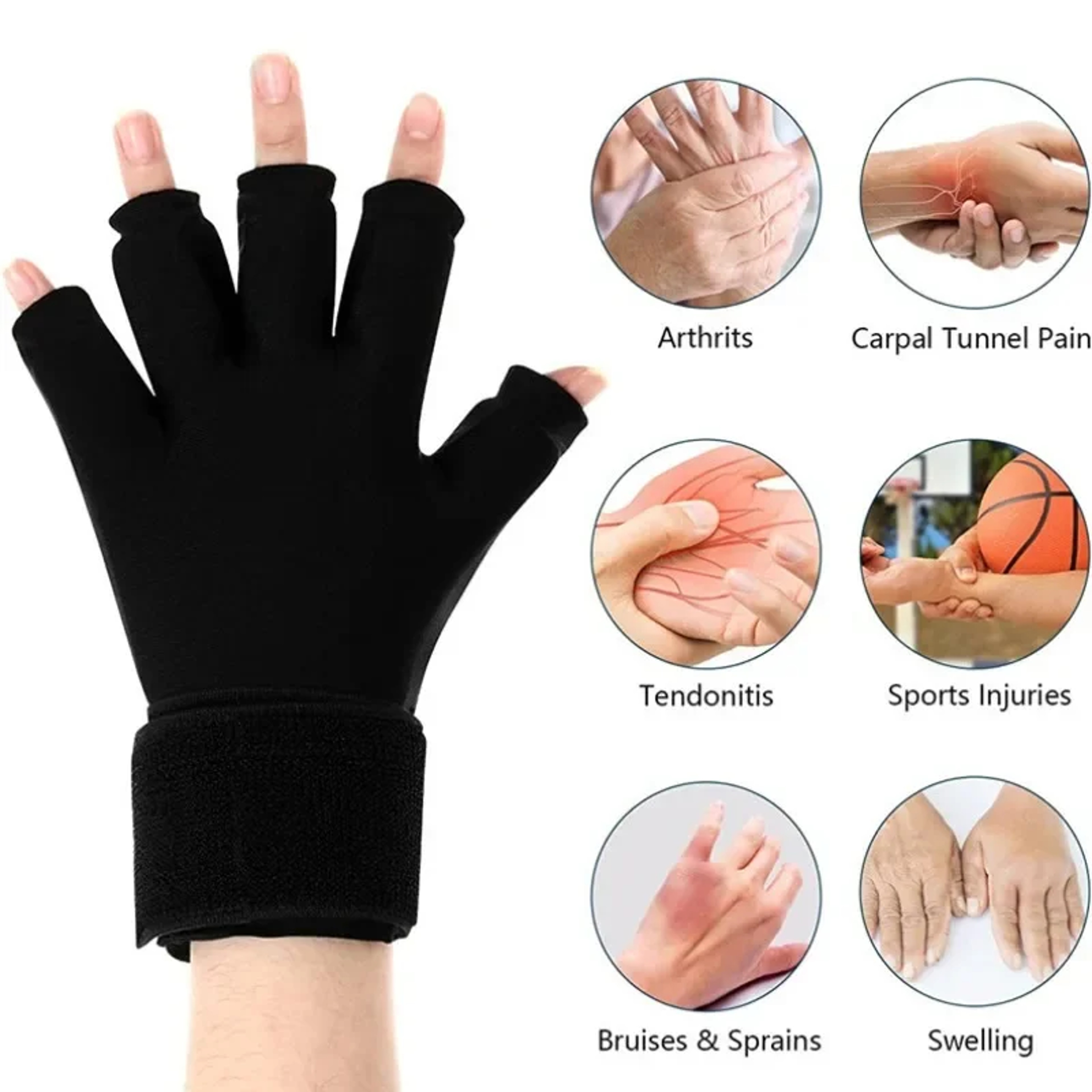 Icing Finger Steam Pack Adjustable Wrist Strap Gel Cold  Hot Compress For Men  Women 1