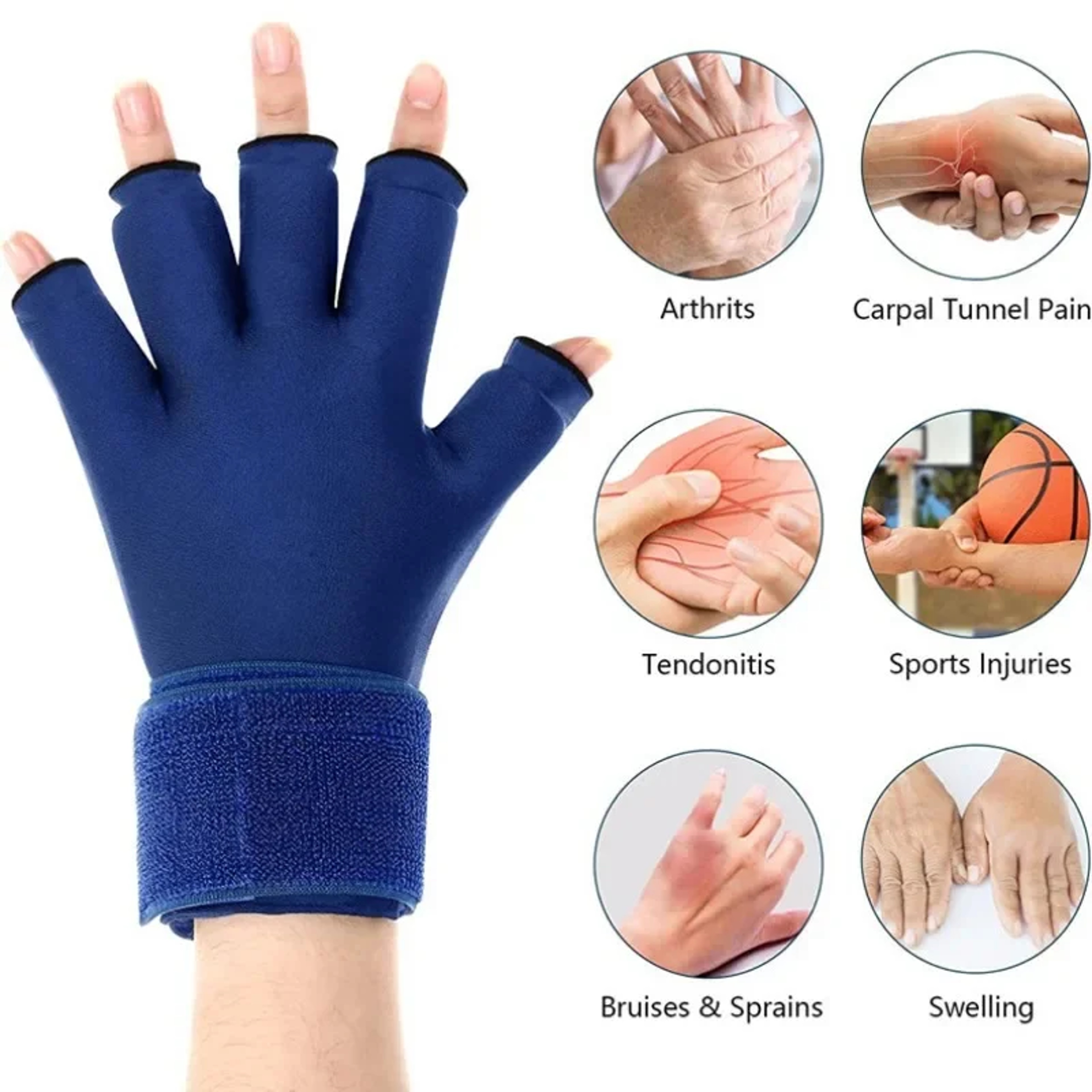 Icing Finger Steam Pack Adjustable Wrist Strap Gel Cold  Hot Compress For Men  Women 3