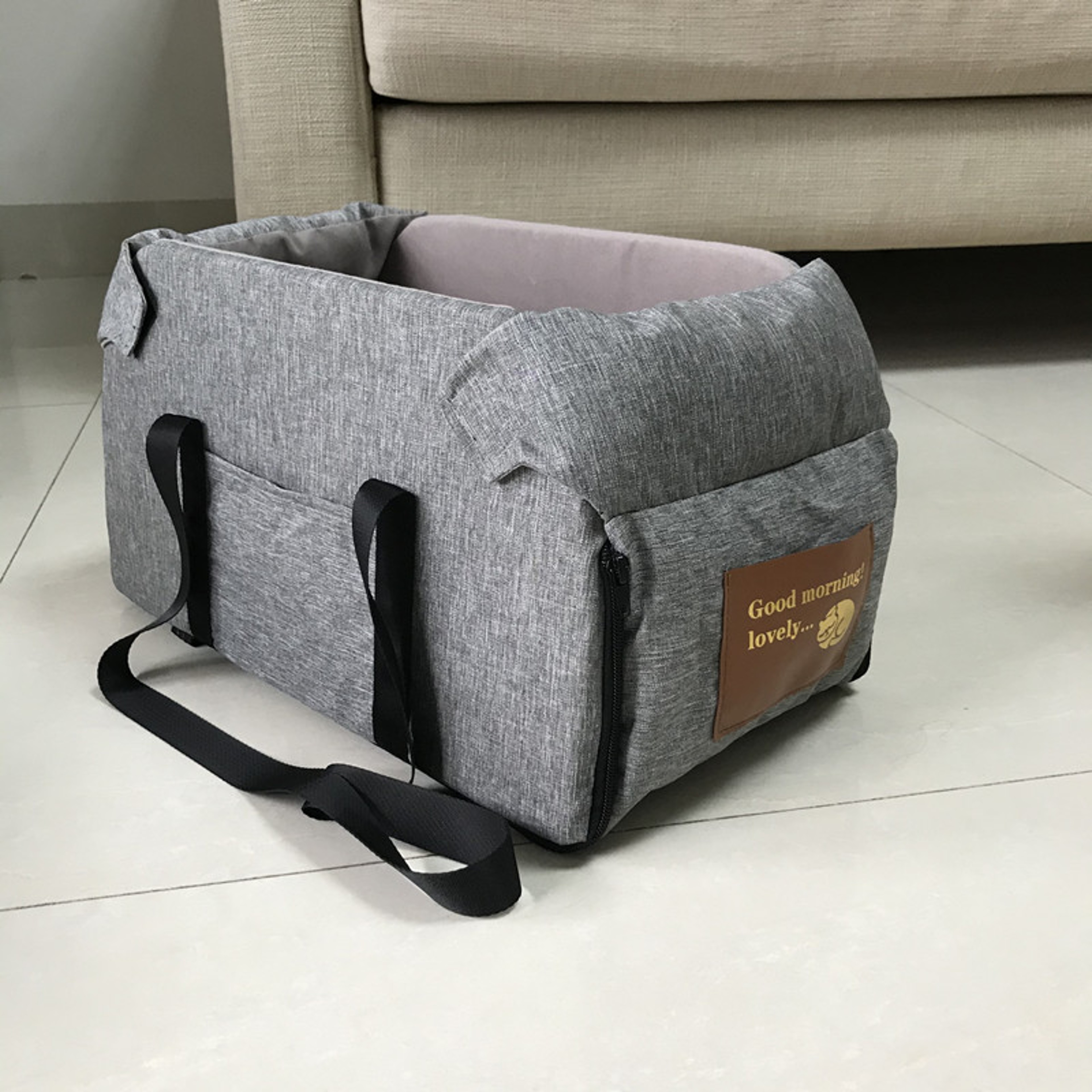 Portable Dog Car Seat Bed For Small Dogs  Cats Safety Travel Bag For Car Rides 7