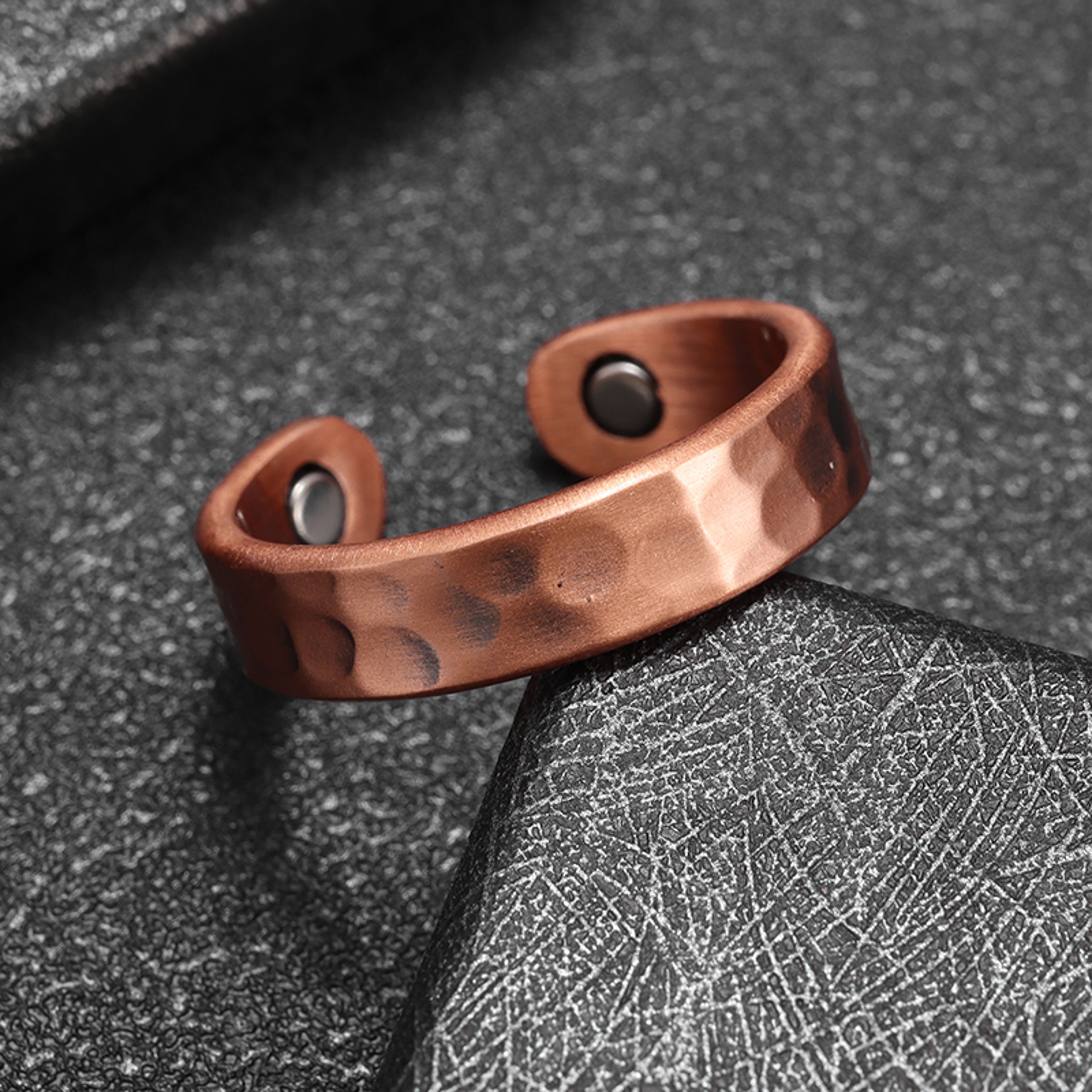 Adjustable Magnetic Copper Ring For Men And Women Unique ConcaveConvex Design HighQuality Red Coppe 2