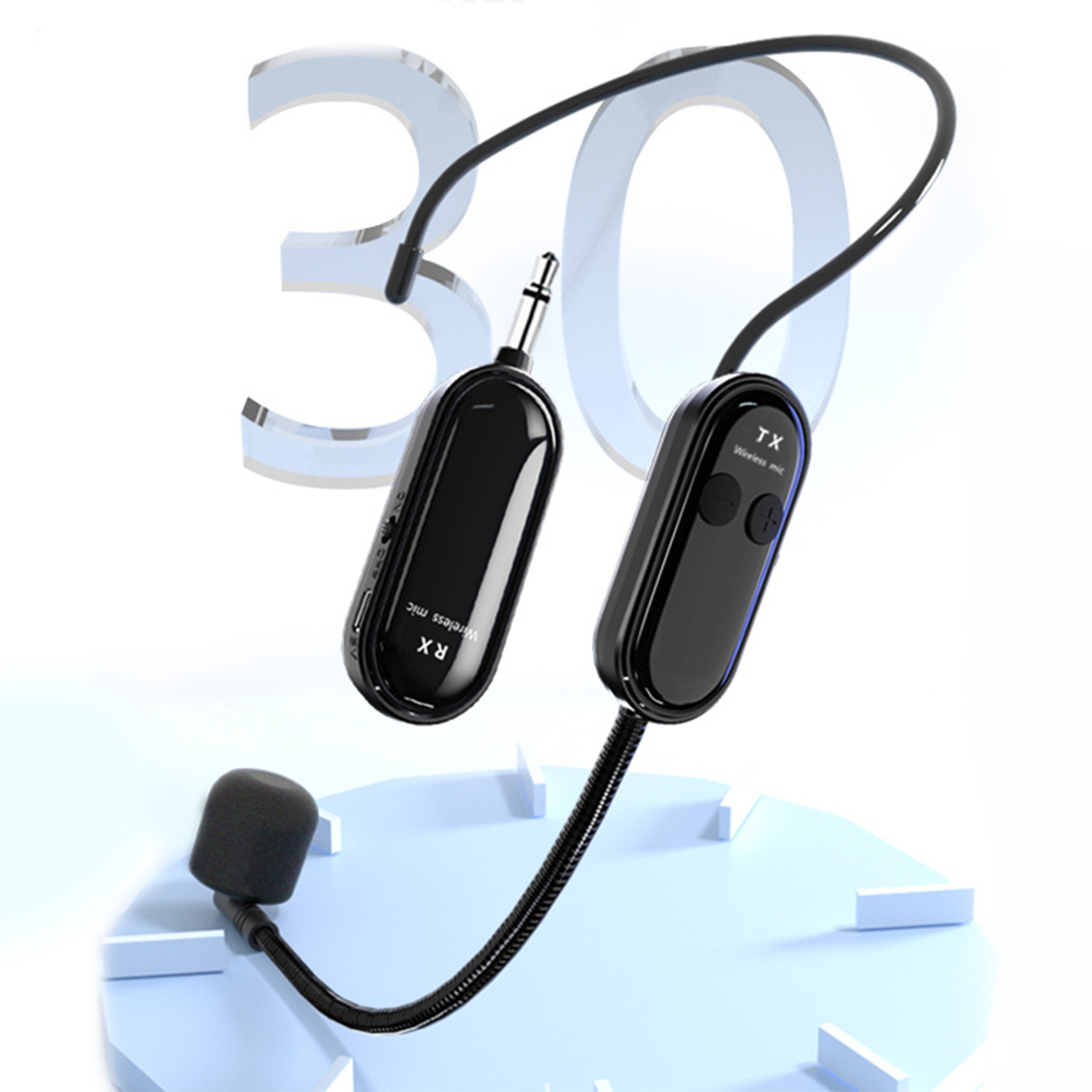 Wireless 2in1 Headset  Handheld Mic System Long Range For Stage Speakers And Teaching 2