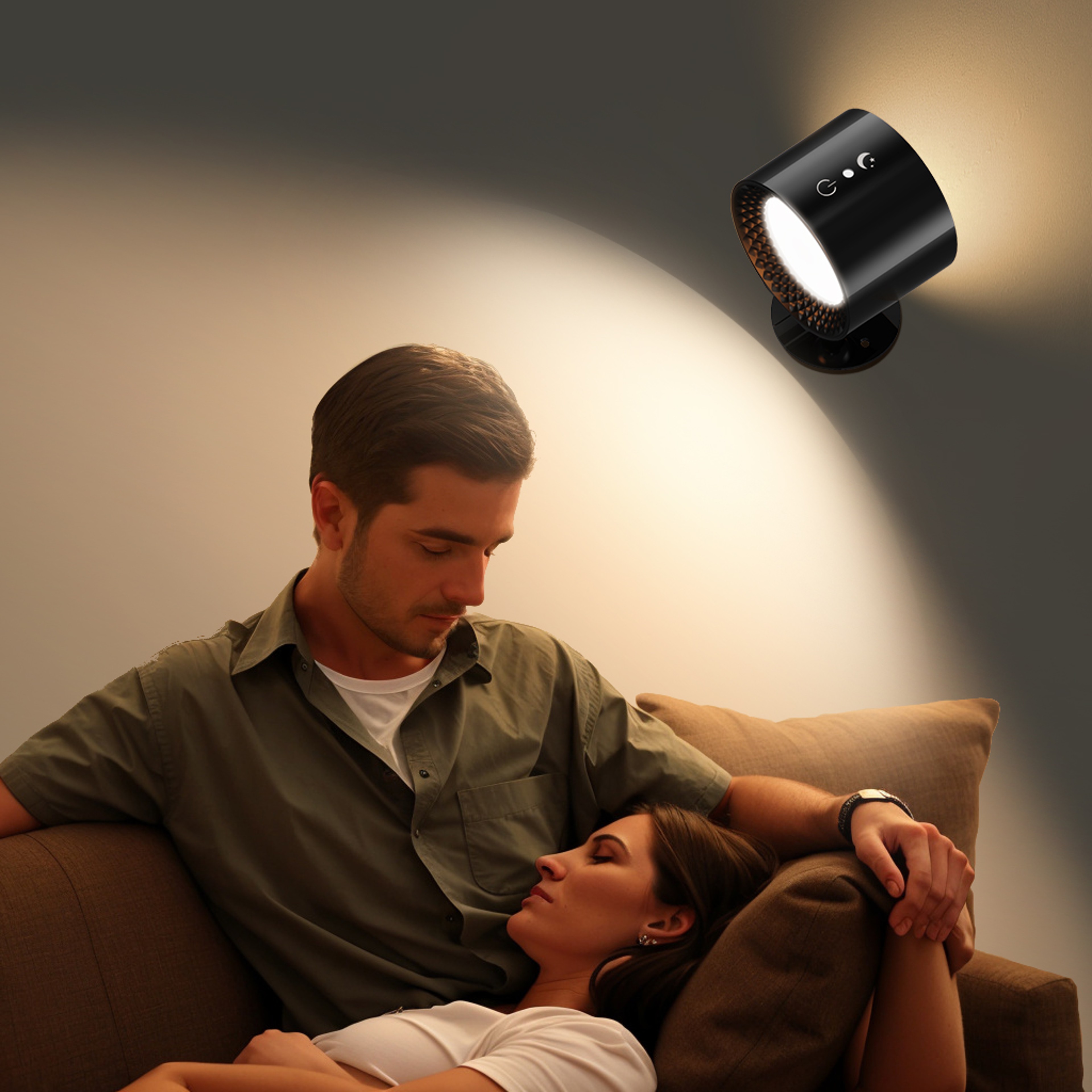 Luxurious Dual Head LED Bedside Wall Light Convenient Reading  Decorative Light 1