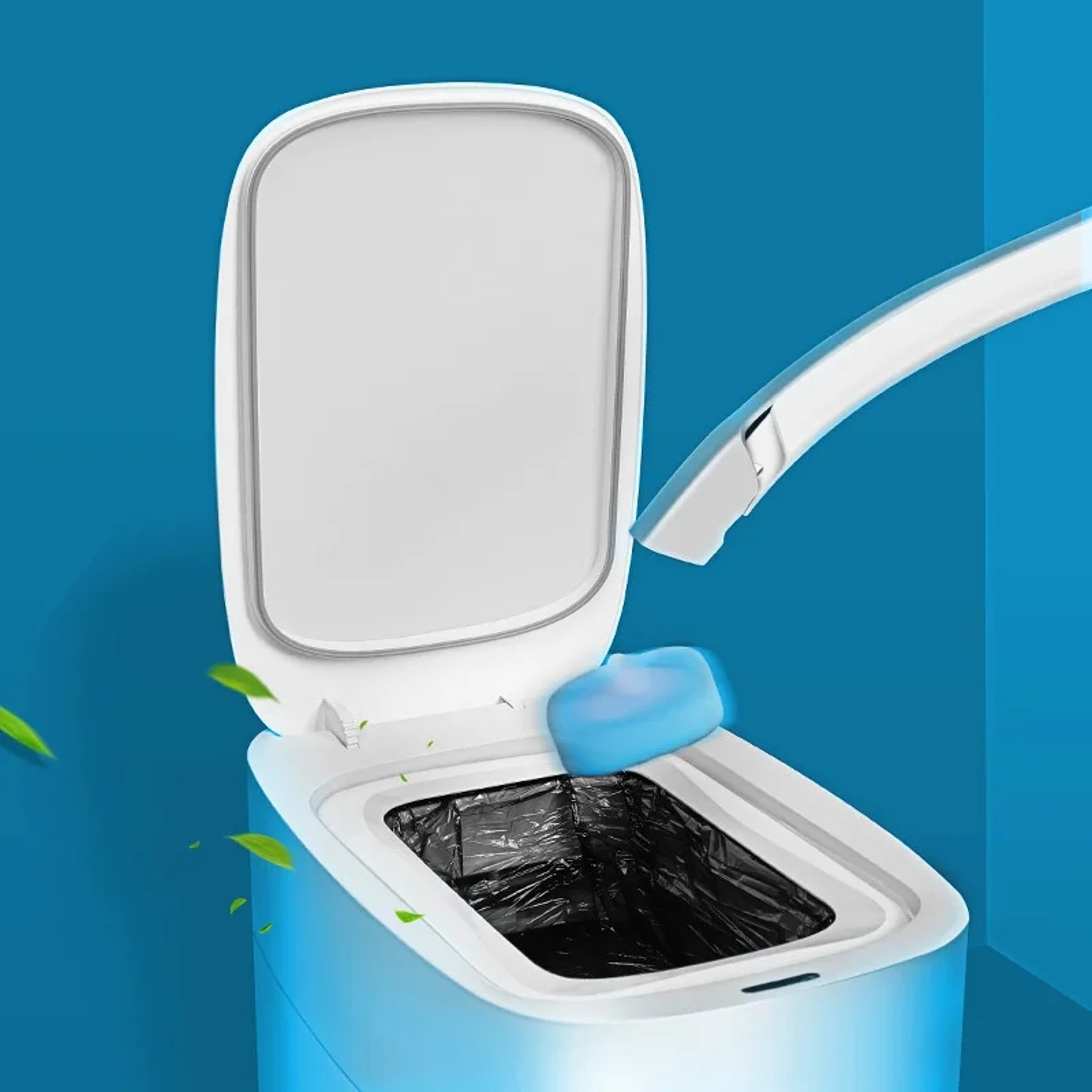 Wall-Mounted Disposable Toilet Brush with Cleaning Liquid & Replacement Brush Head – view 4