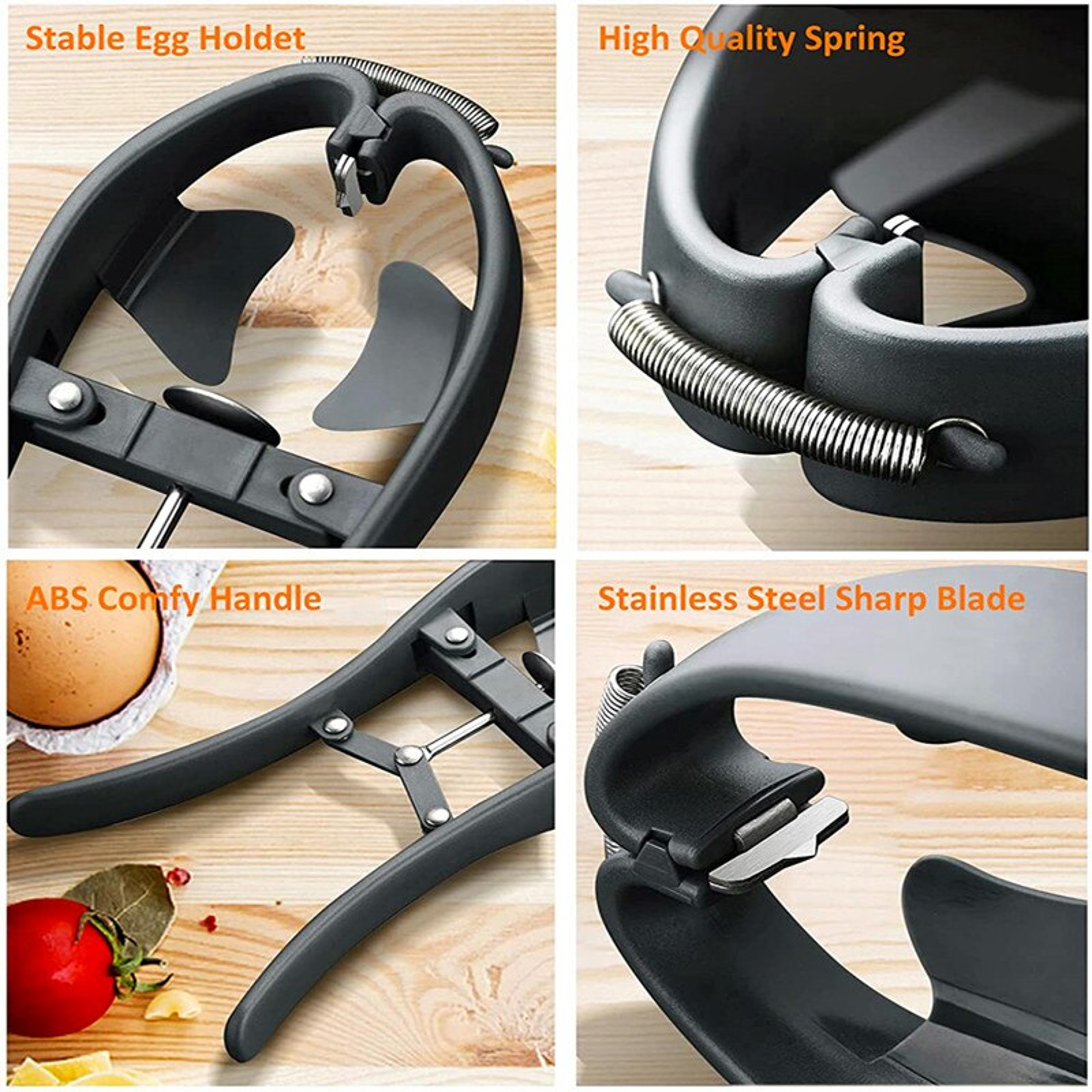 Manual Egg Opener Scissors, Stainless Steel Eggshell Cracker & Separator Tool for Effortless Egg Preparation – view 6