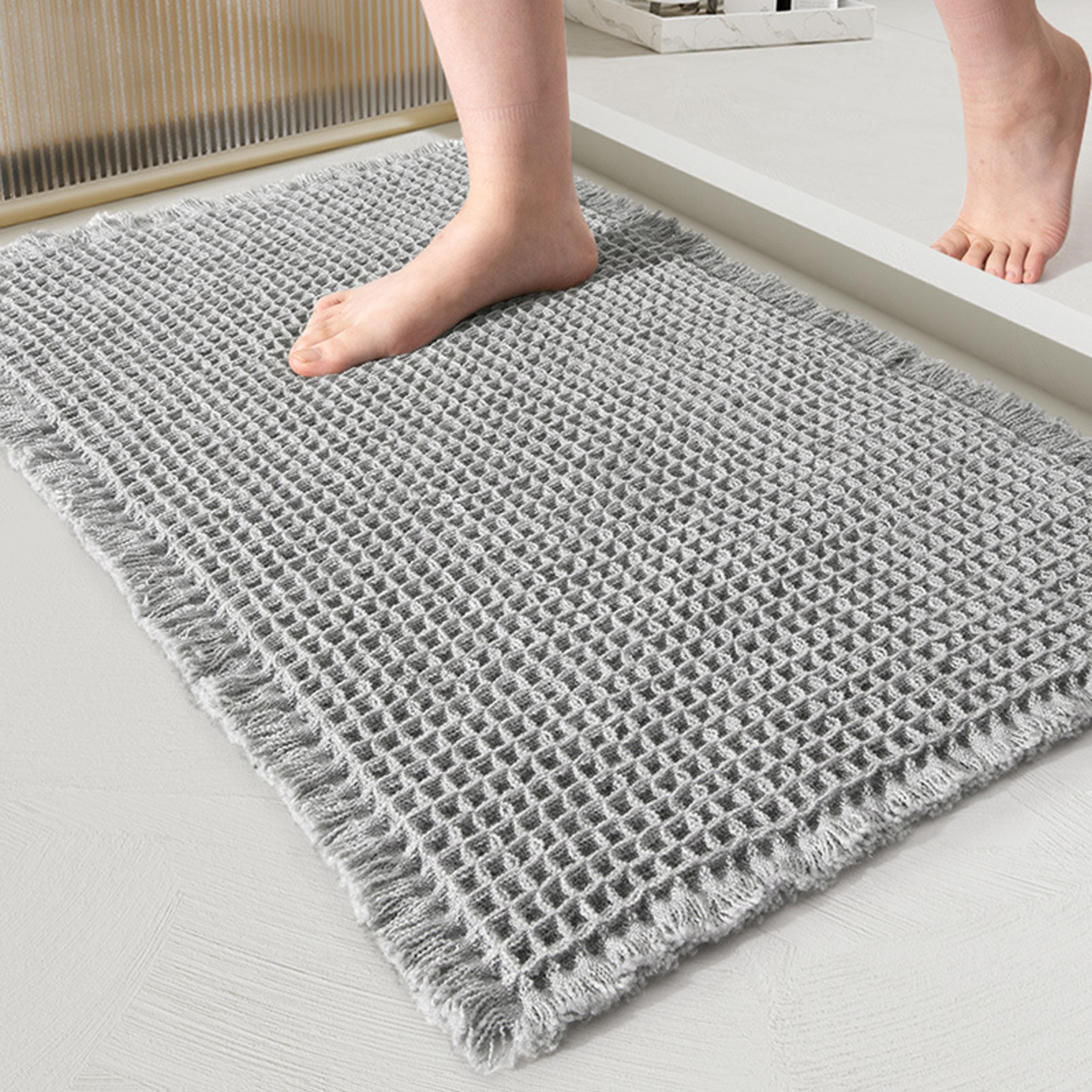 Absorbent Bathroom Mat with Anti-Slip Backing, Perfect for Your Entrance or Toilet Area – view 2