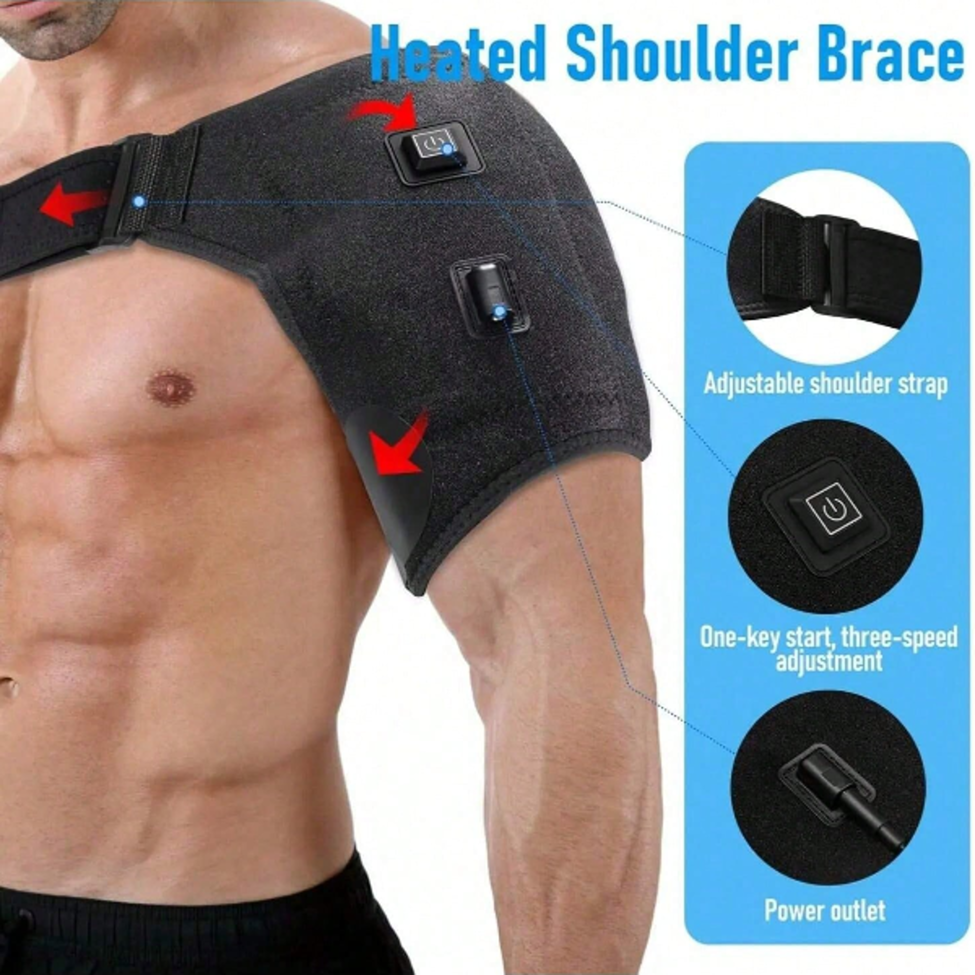 2026 New protection Shoulder Pad 3 Gear Heated Massage Shoulder Support Massage Belt Gifts Health Ca