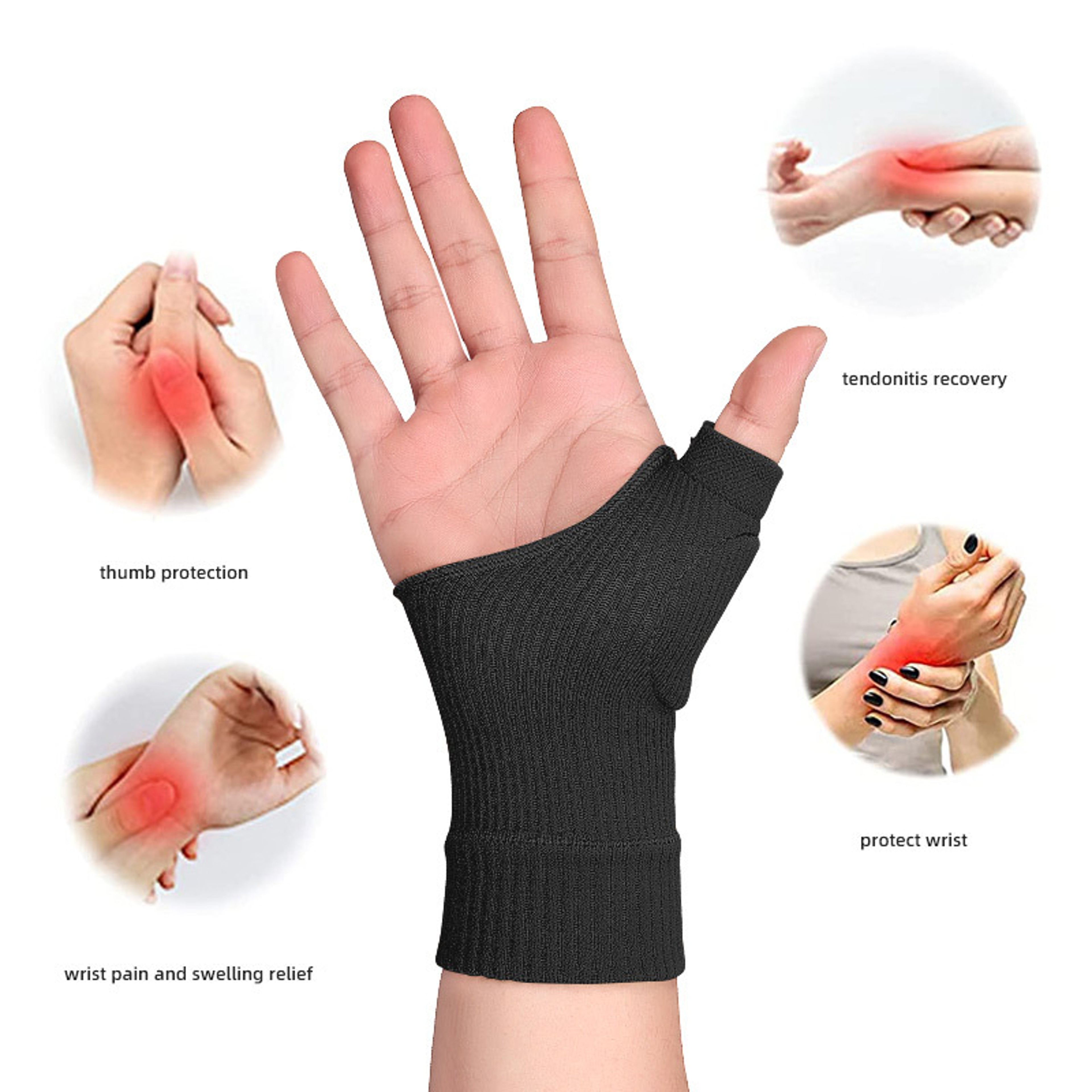Compression Wrist Support Brace For Carpal Tunnel  Arthritis Relief 3