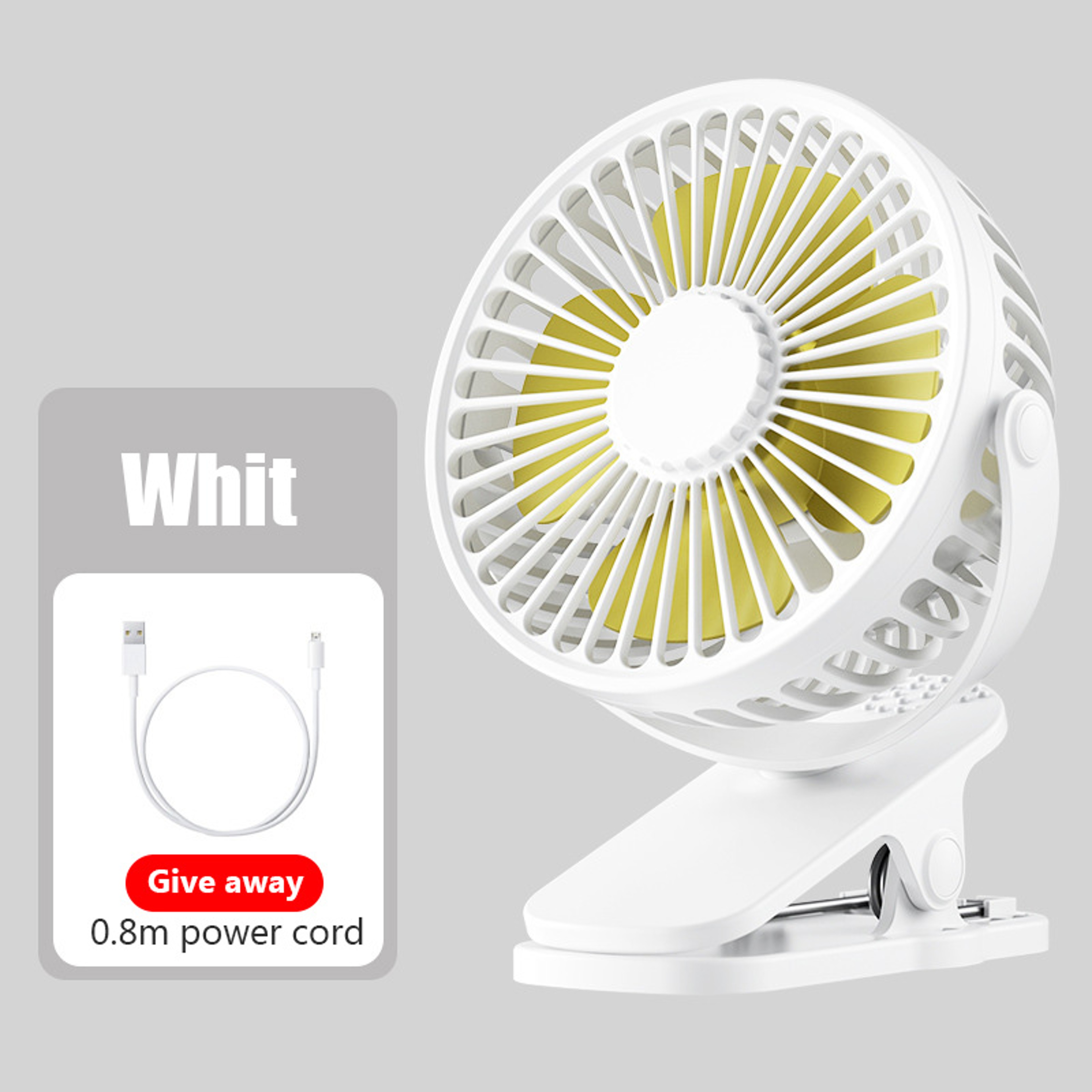 Portable Mini Clip Fan USB Quiet Desk Fan Personal Cooling Fan For Home Office Travel 8