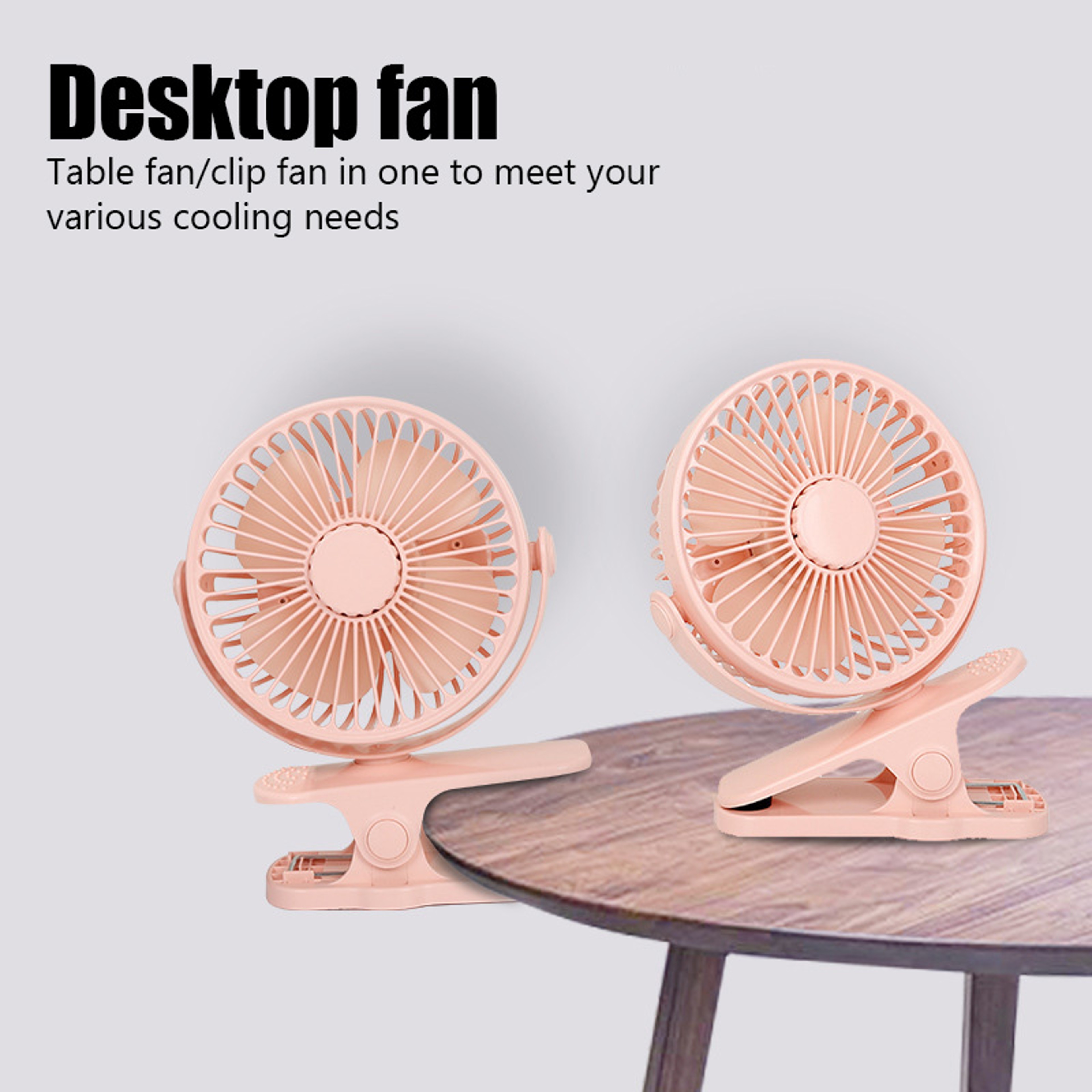 Portable Mini Clip Fan USB Quiet Desk Fan Personal Cooling Fan For Home Office Travel 3