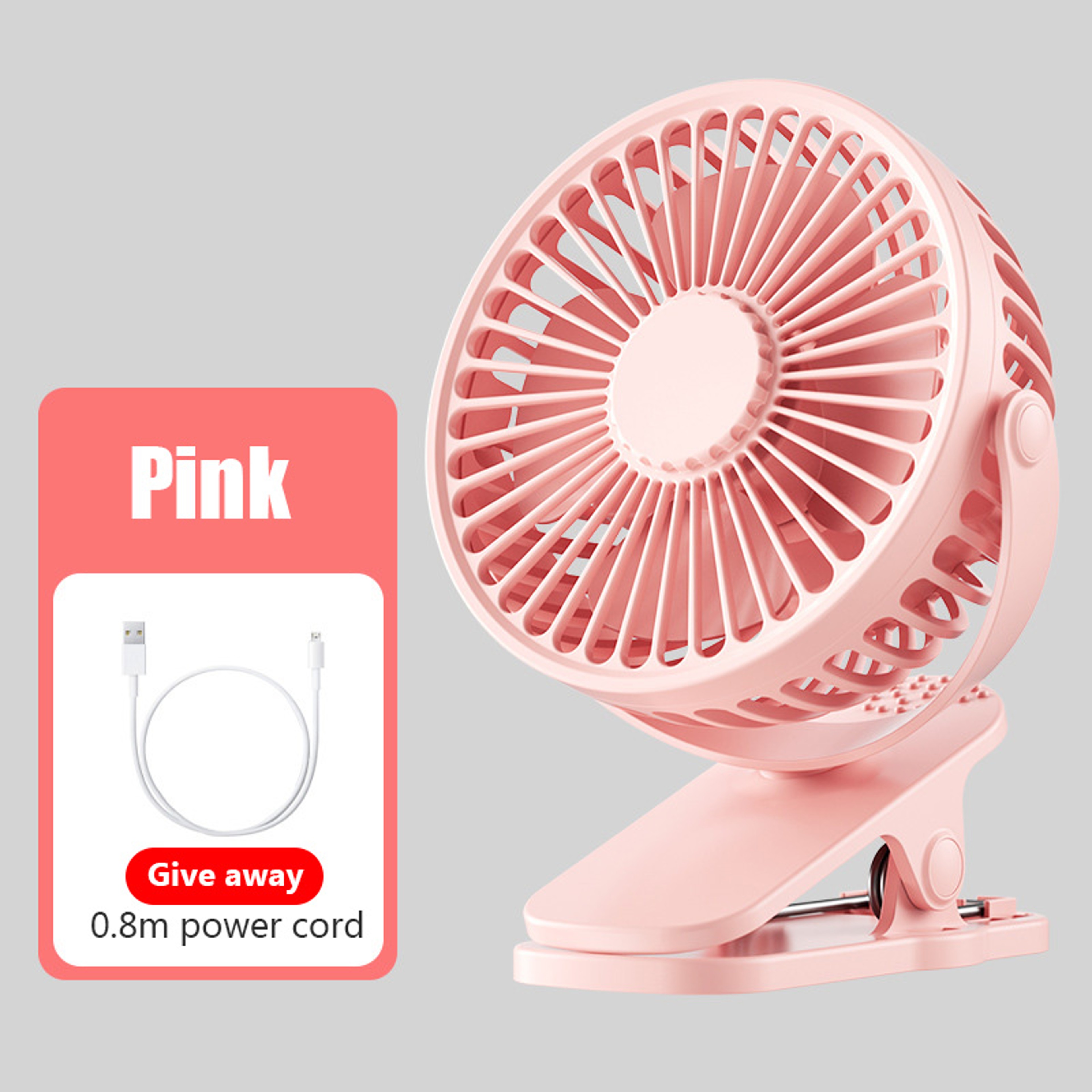 Portable Mini Clip Fan USB Quiet Desk Fan Personal Cooling Fan For Home Office Travel 7
