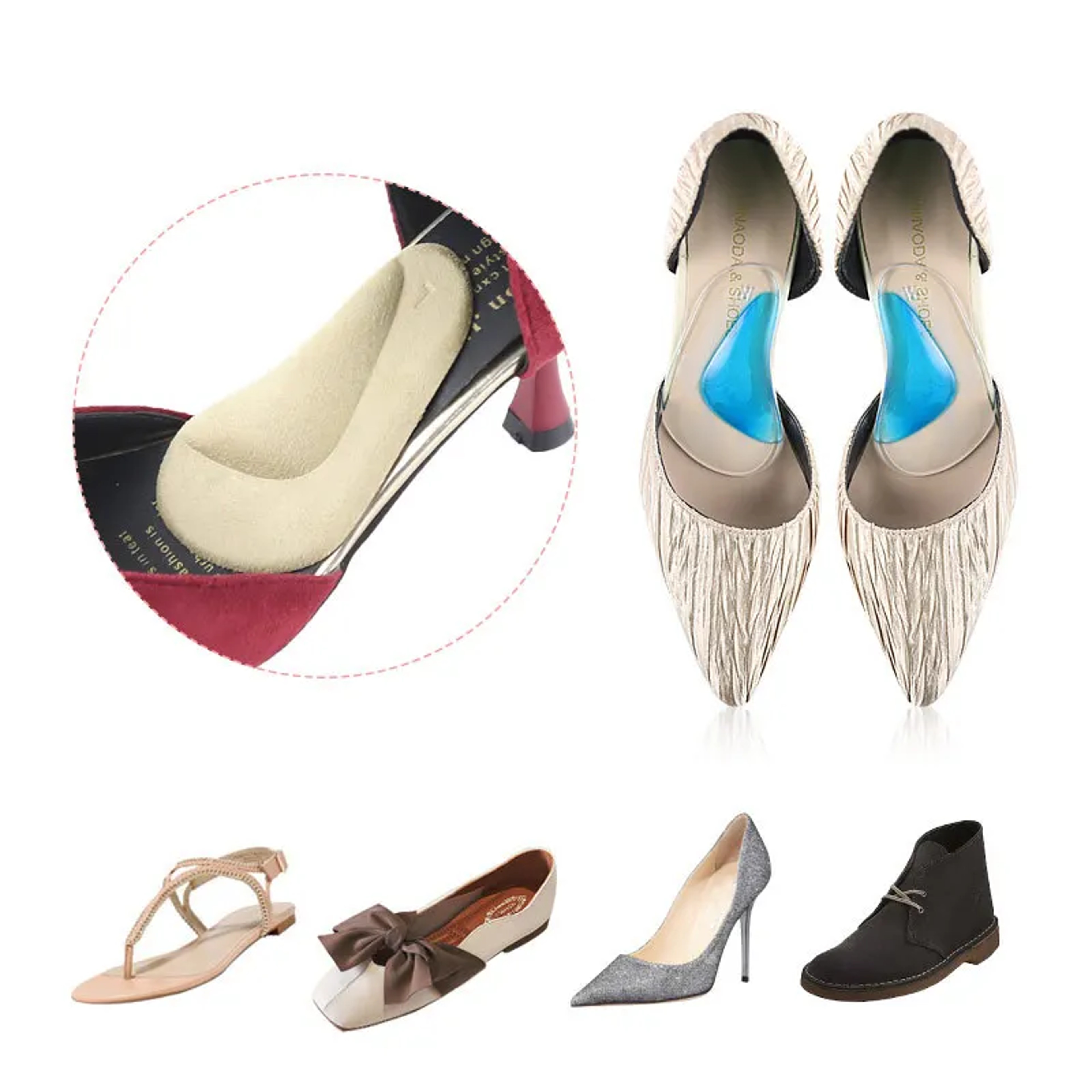Premium Silicone Arch Support Insoles For Flatfoot  High Heels 1