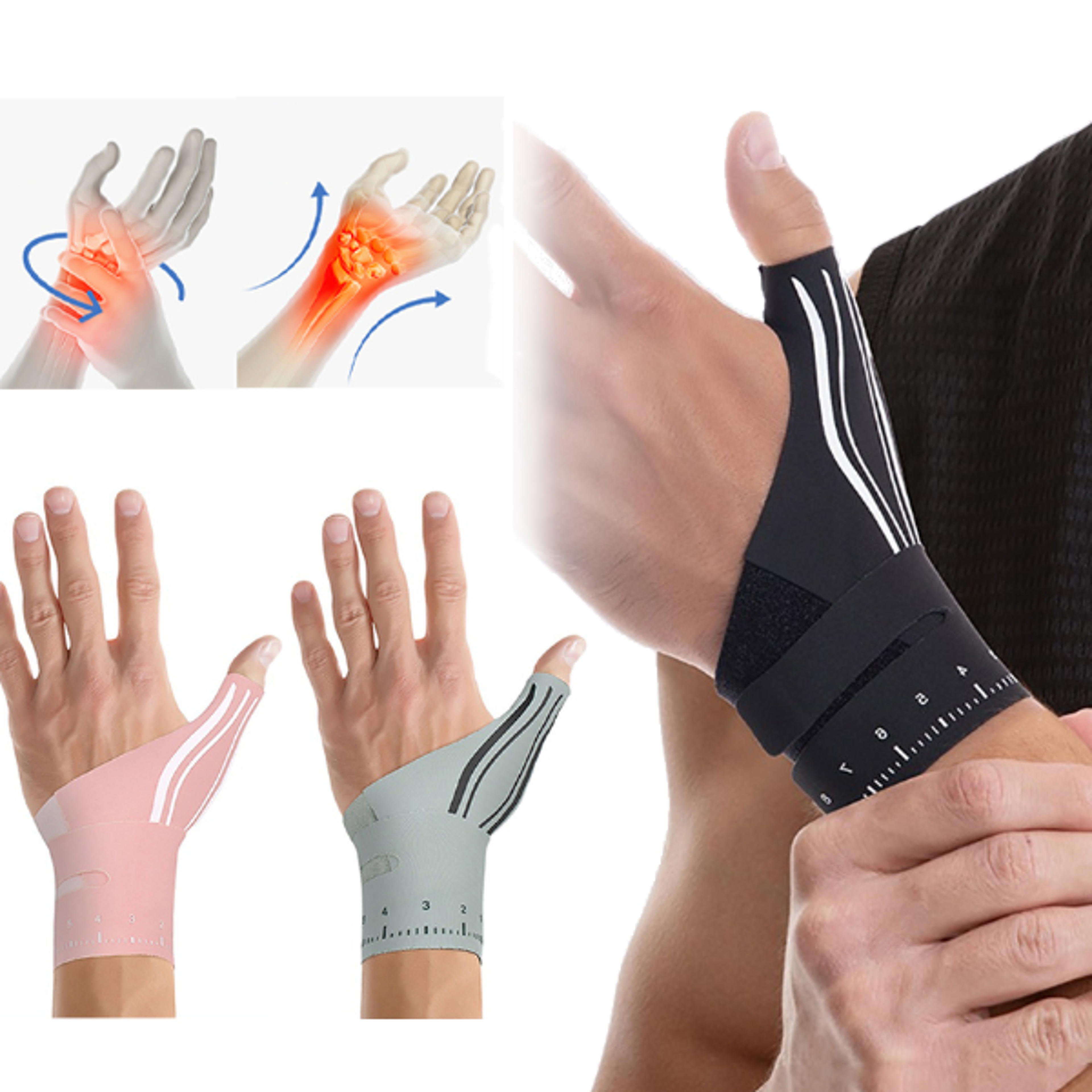 Adjustable Thumb Tendon Wrist Support Brace Relieve Joint Pressure  Stabilize Your Hand 0