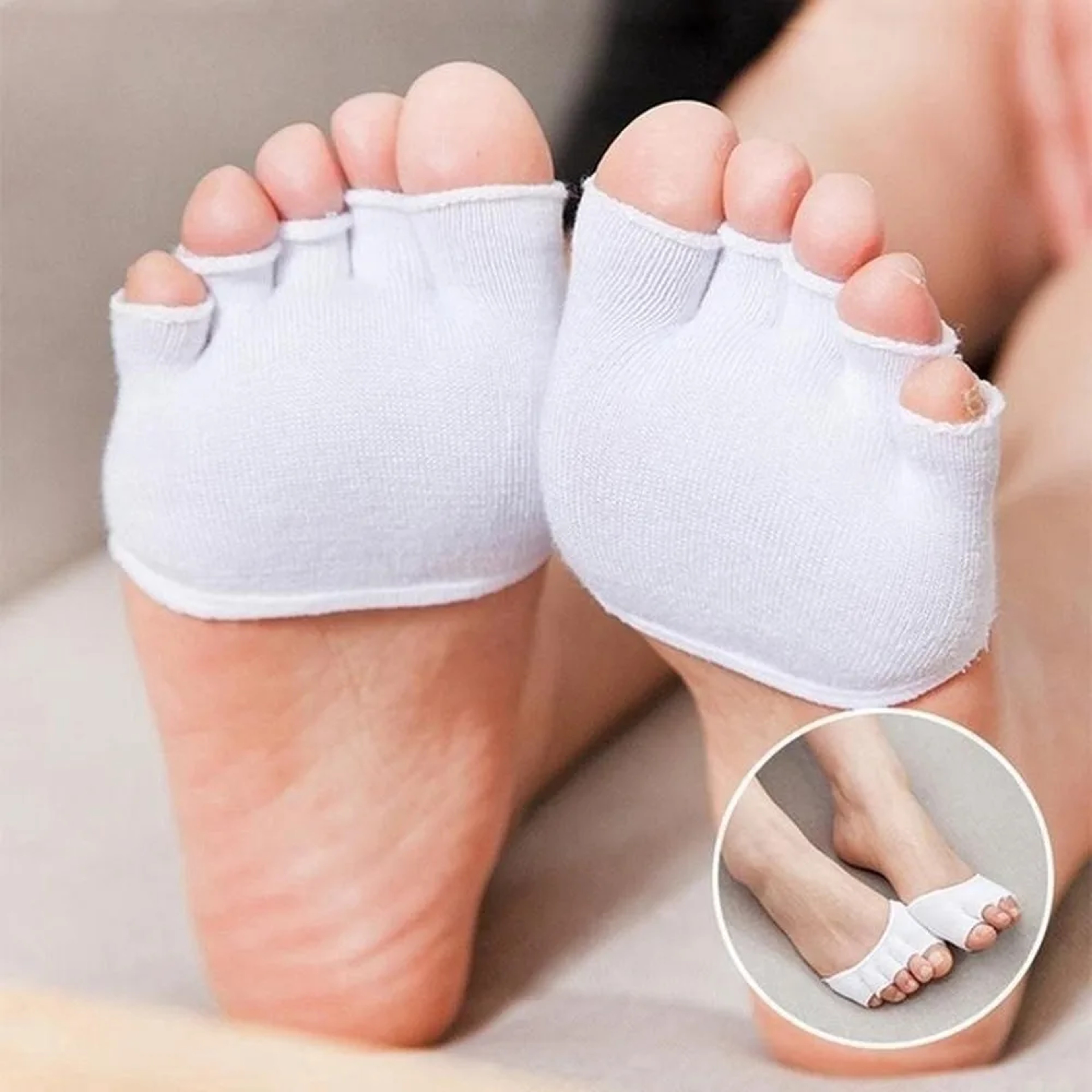 Toe Separator Socks For Foot Alignment  Bunion Relief Half Toe Yoga Comfort Socks 5