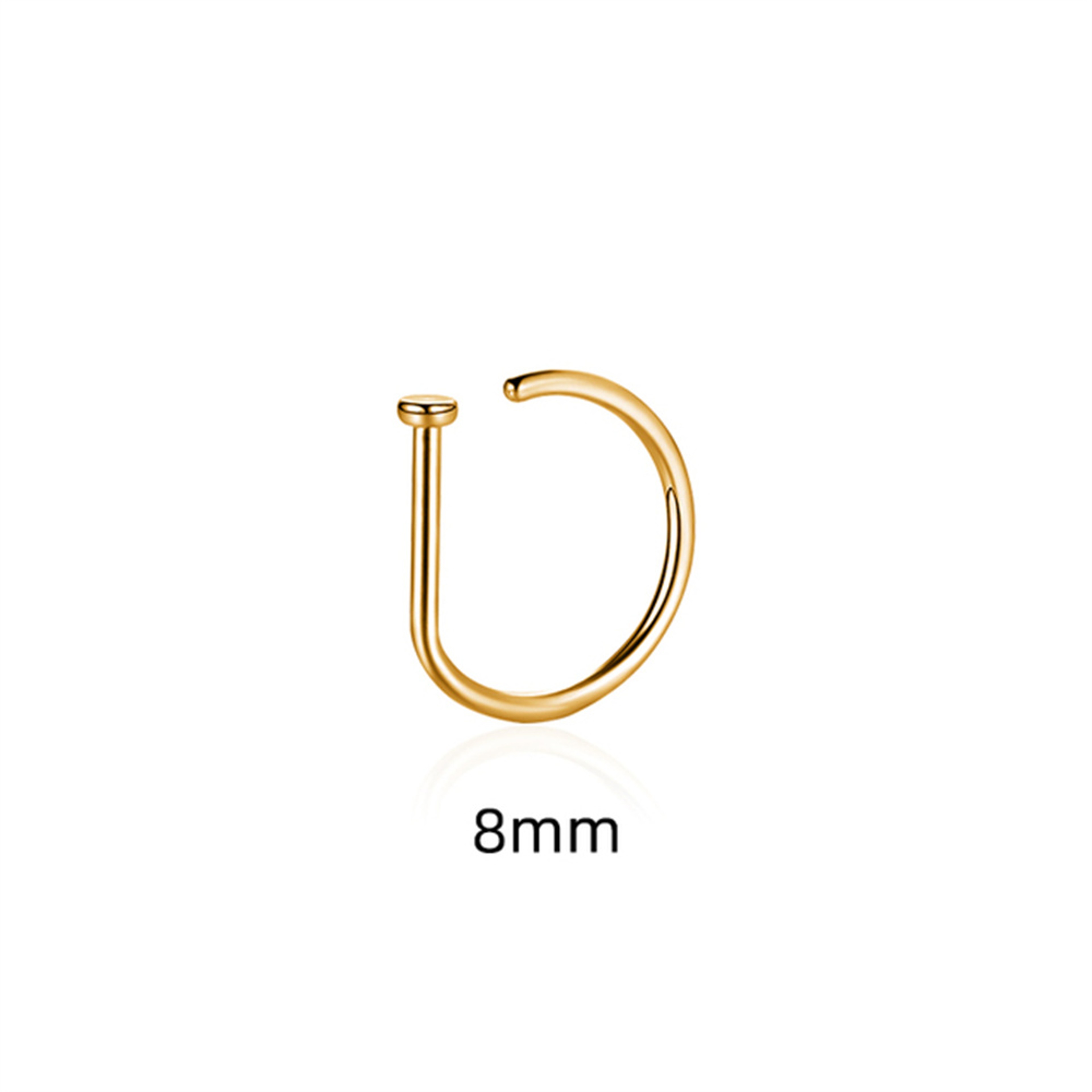Unisex Fake Nose Ring Set Non Piercing Nose Ring Stainless Steel Clip On Septum Jewelry 2