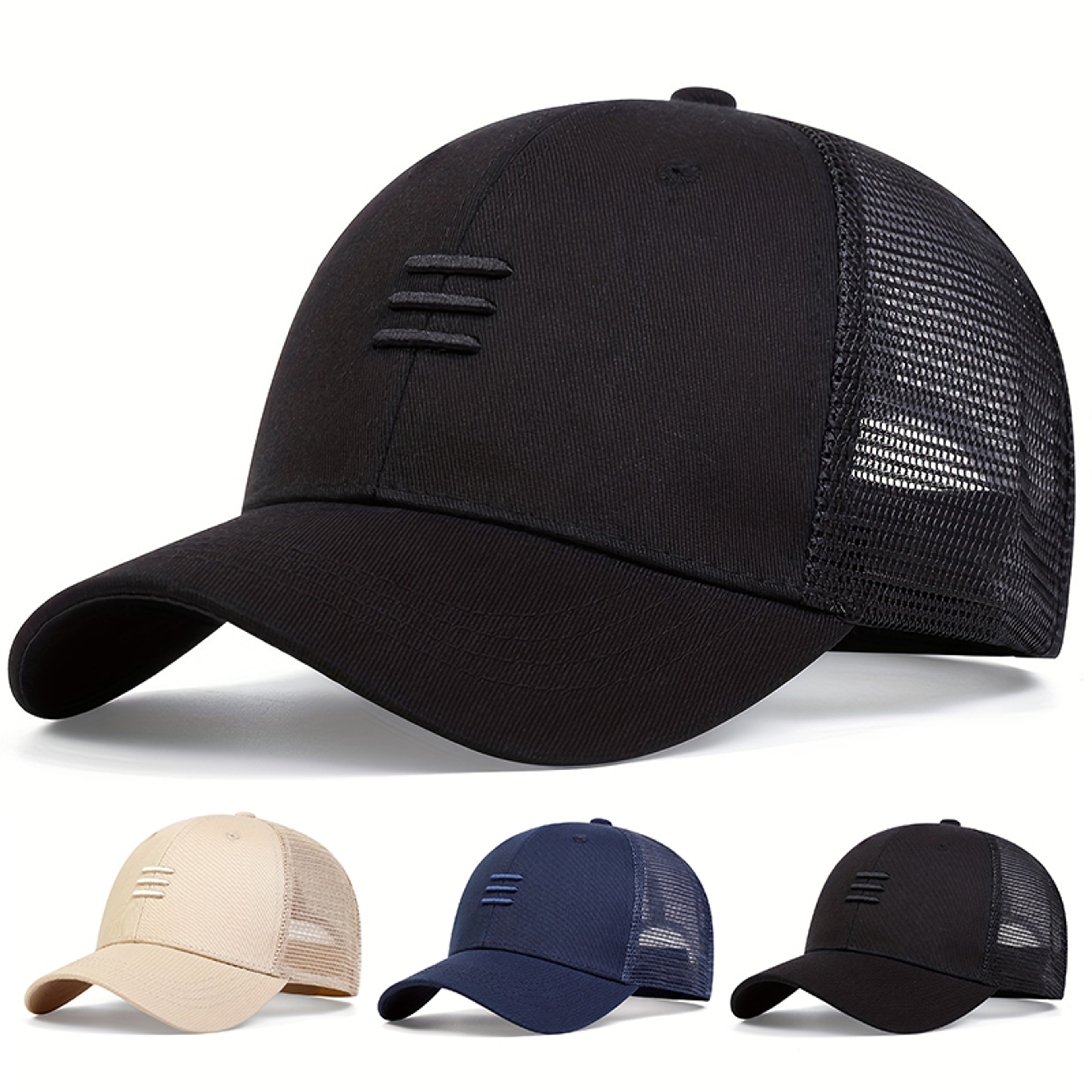 Breathable Mesh Trucker Cap Adjustable Snapback Summer Hat For Men  Women 0