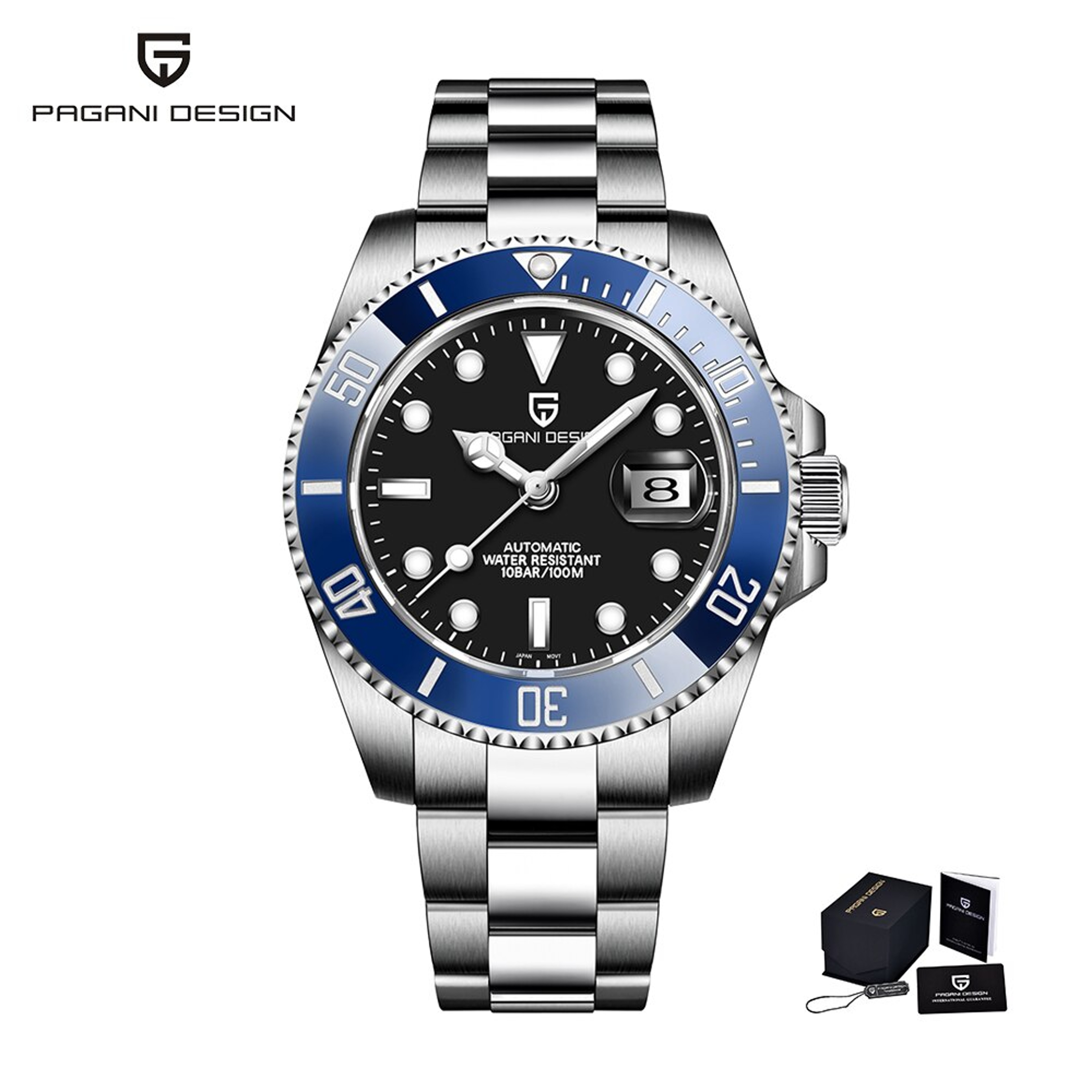 PAGANI Design Automatic Mechanical Watch For Men Waterproof Stainless Steel Luxury Timepiece 8