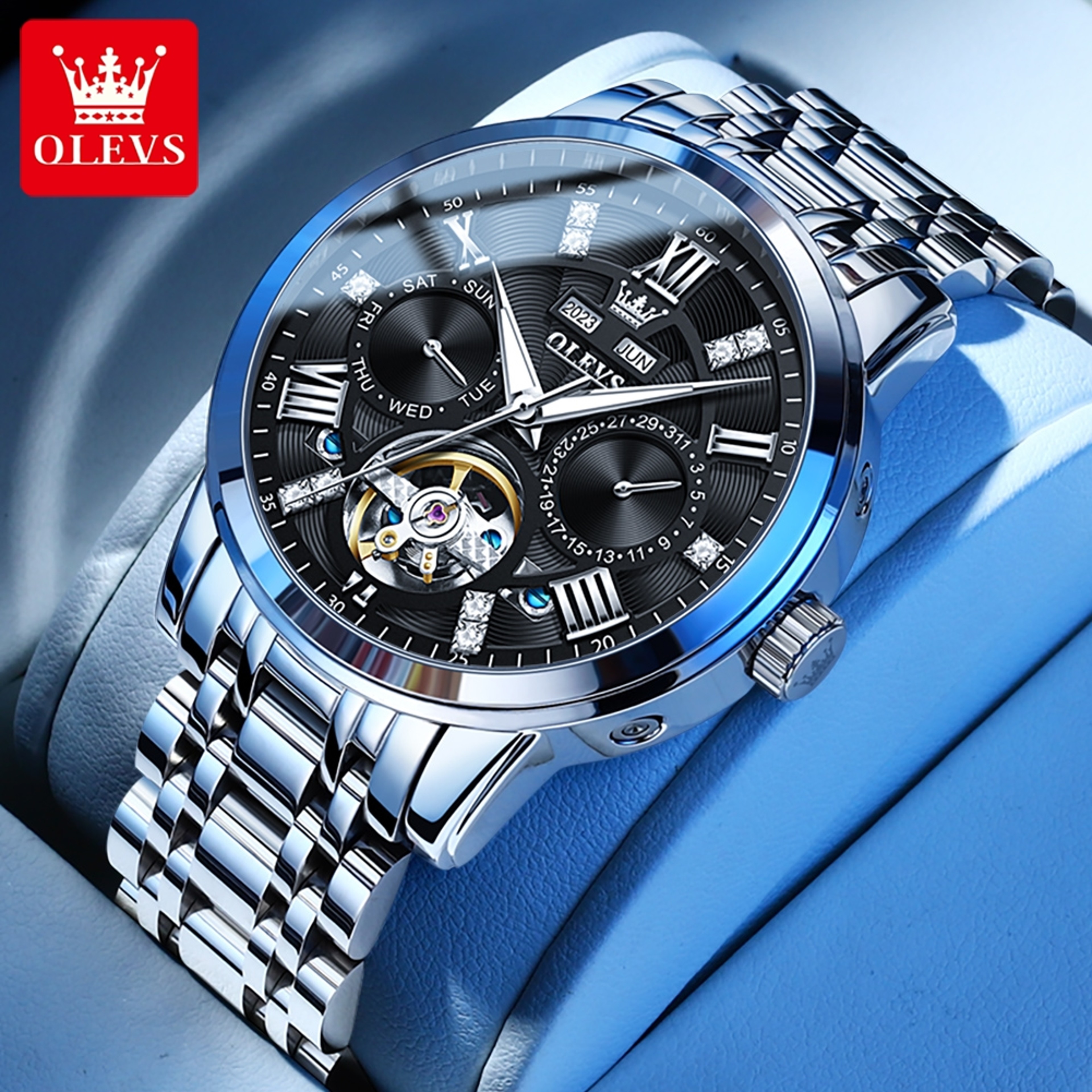 Luxury Skeleton Automatic Watch For Men Waterproof Luminous Mechanical Wristwatch 4