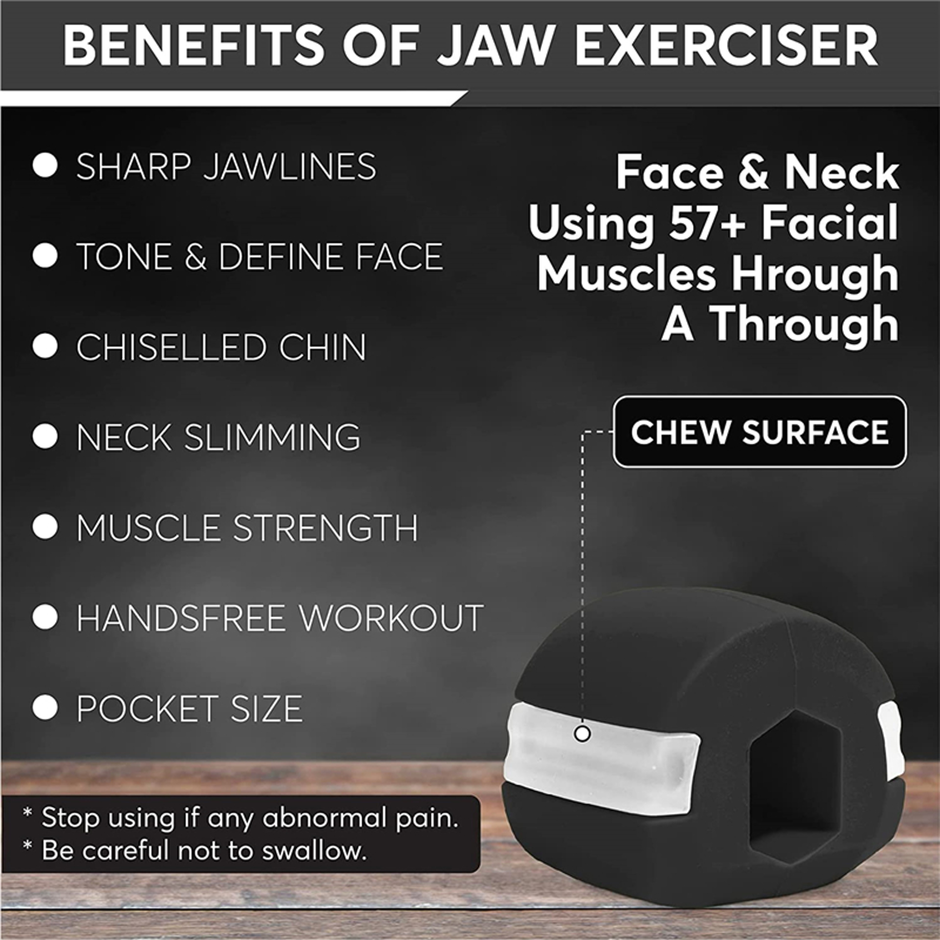 Premium Jawline Trainer  Jaw Exerciser Set For Face Fitness Masseter Training Chew Balls 5