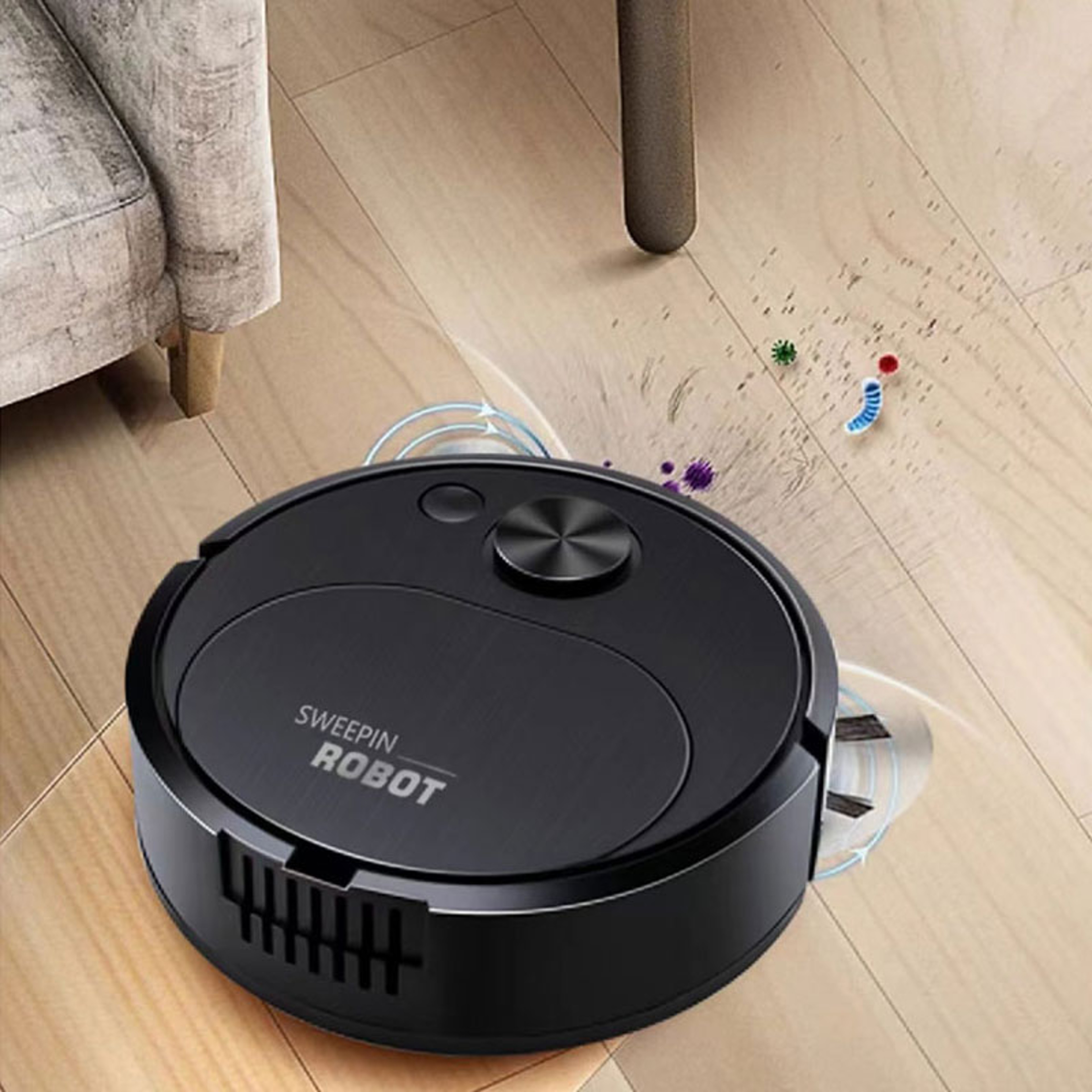 Smart 3 In 1 Robot Vacuum Cleaner With Mopping USB Rechargeable Automatic Floor Cleaner 1