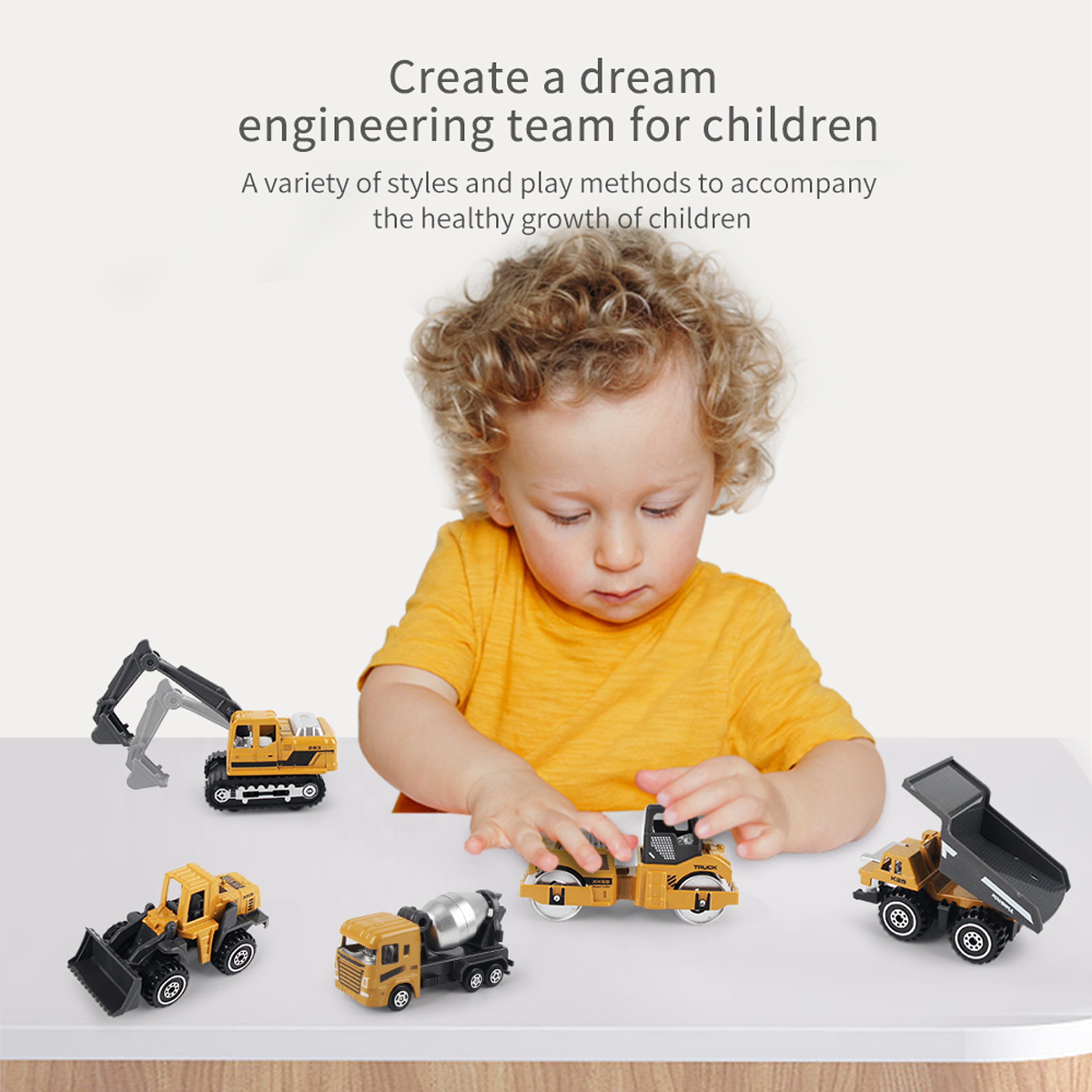 Alloy Engineering Truck Toy Car Durable Construction Vehicle Set for Kids | Excavator, Loader & Tractor Toys for kids – view 4