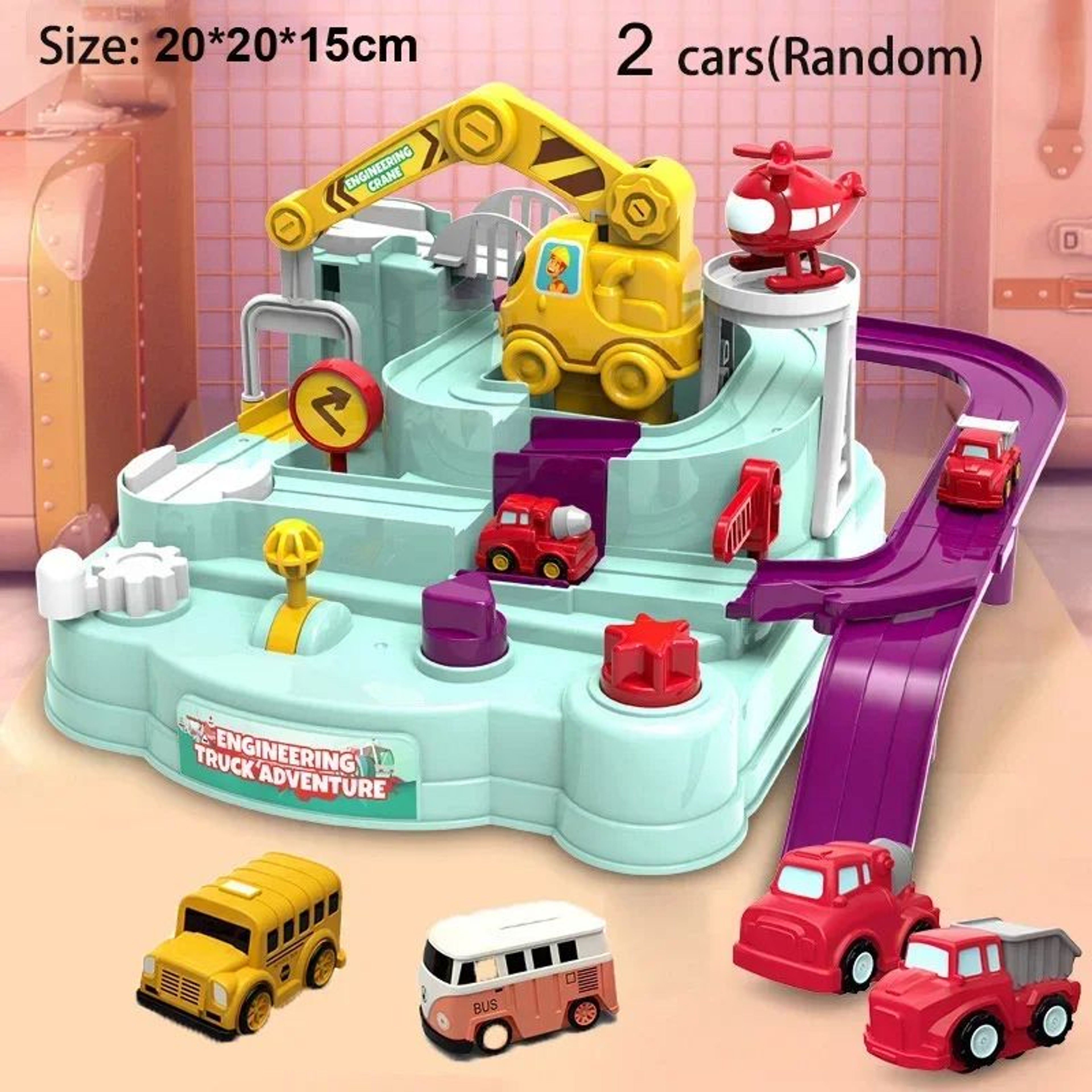 Racing Rail Car Model Toy Interactive Train Track Adventure Set For Kids Educational STEM Toy With