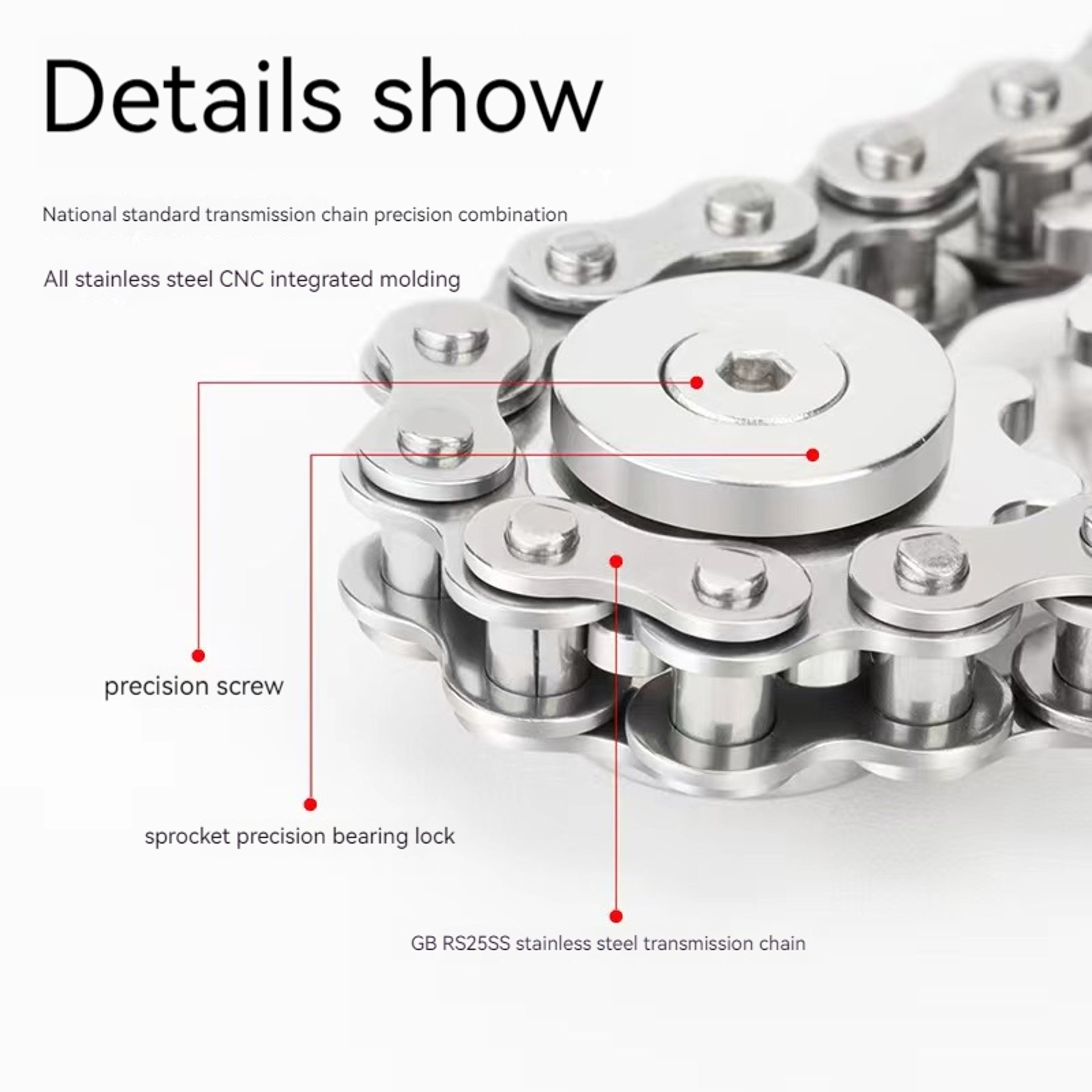 Chain Gear Hand Spinner for Adults – Metal Fidget Toy for Stress Relief & ADHD Focus Tool – view 5