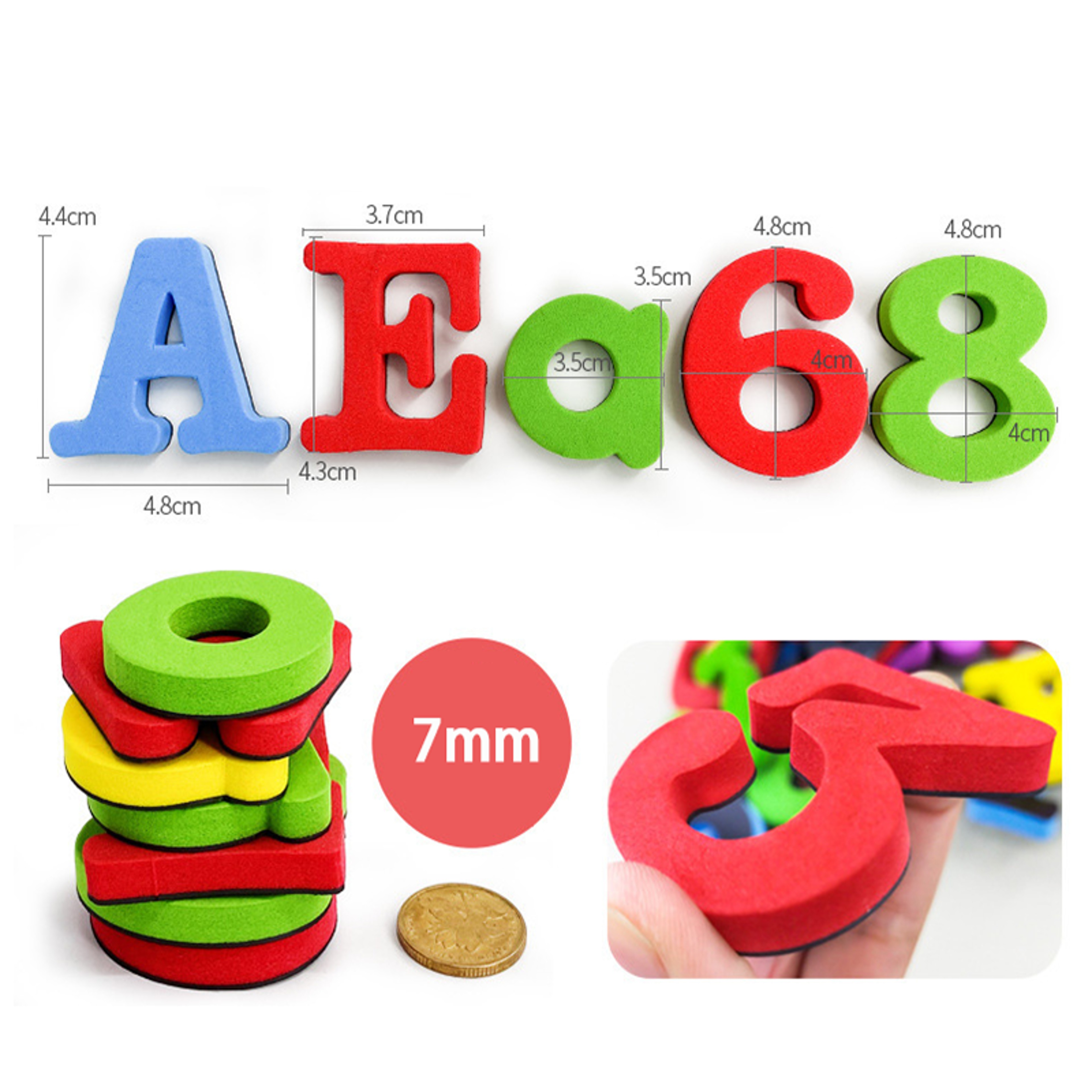 Magnetic Letters & Numbers – Educational Fridge Magnets Toy Set for Kids (ABC, 123, Uppercase/Lowercase) – view 6