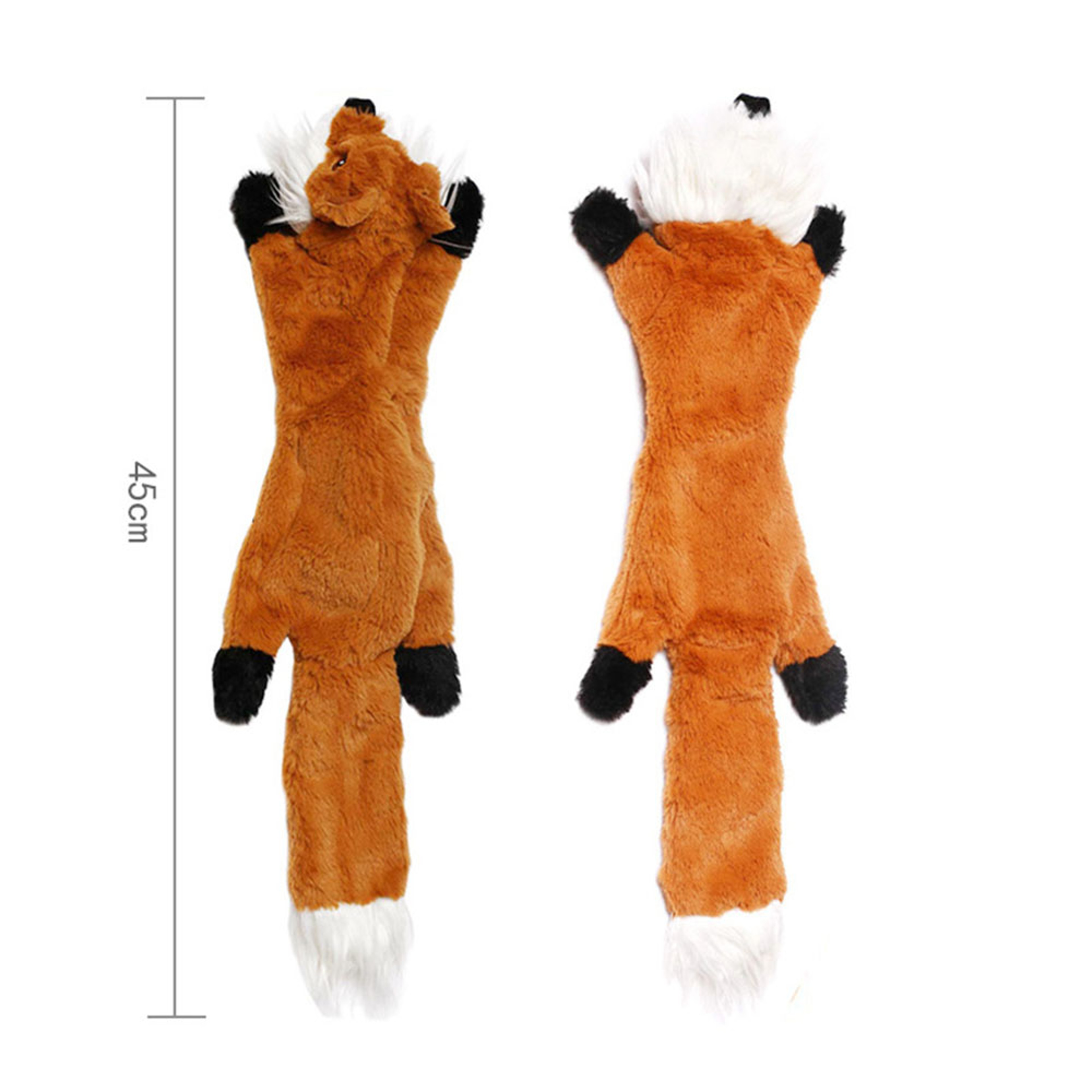 Stuffingless Plush Dog Toy Squeaky Crinkle Enhanced Chew Toy for Large Breeds Simulated Animal Design – view 16
