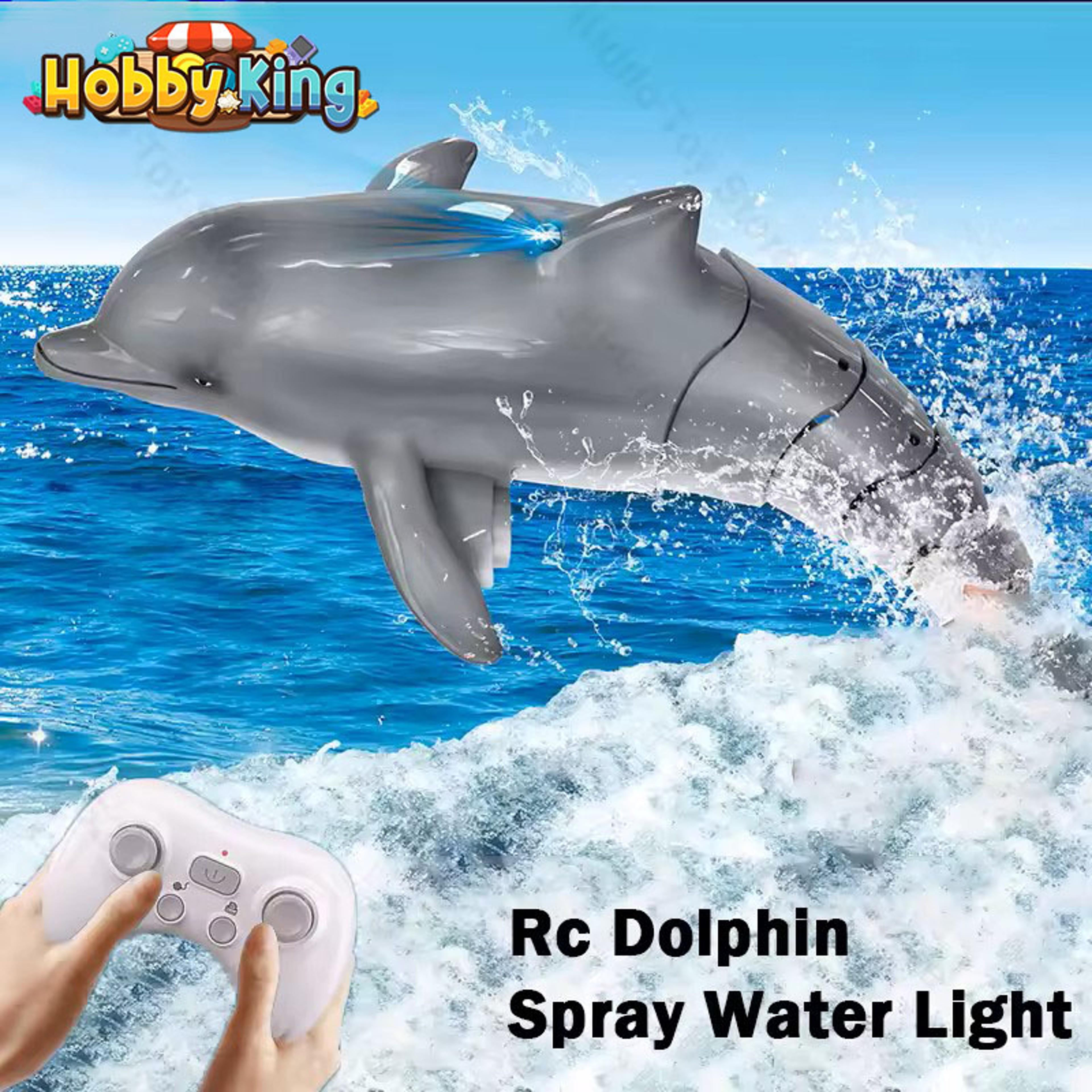 Remote Control Dolphin Toy with LED Light for Kids – view 1